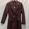 7 For All Man Kind Marroon Vegan Leather Jacket