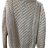 Inis Crafts Cream-Coloured Cable-Knit Merino Wool Sweater