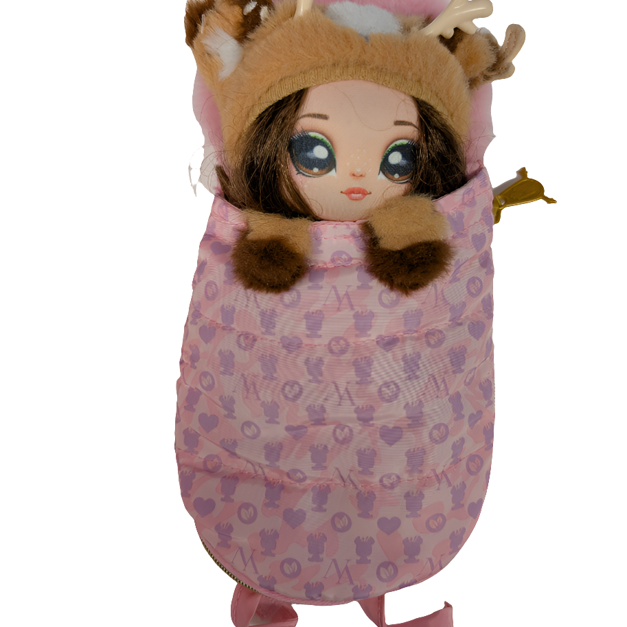 Na! Na! Na! Surprise Myra Woods Deer Doll with Sleeping Bag