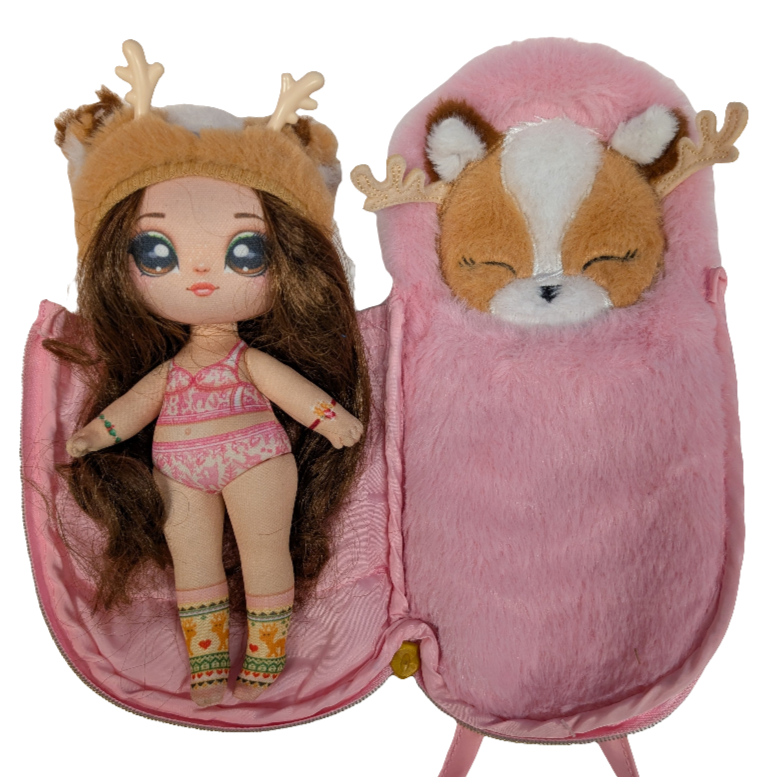 Na! Na! Na! Surprise Myra Woods Deer Doll with Sleeping Bag