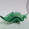 Vintage Murano Glass Centerpiece Bowl, Green, Sommerso technique