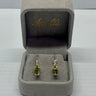 14KT Gold, Peridot & Diamond Earrings