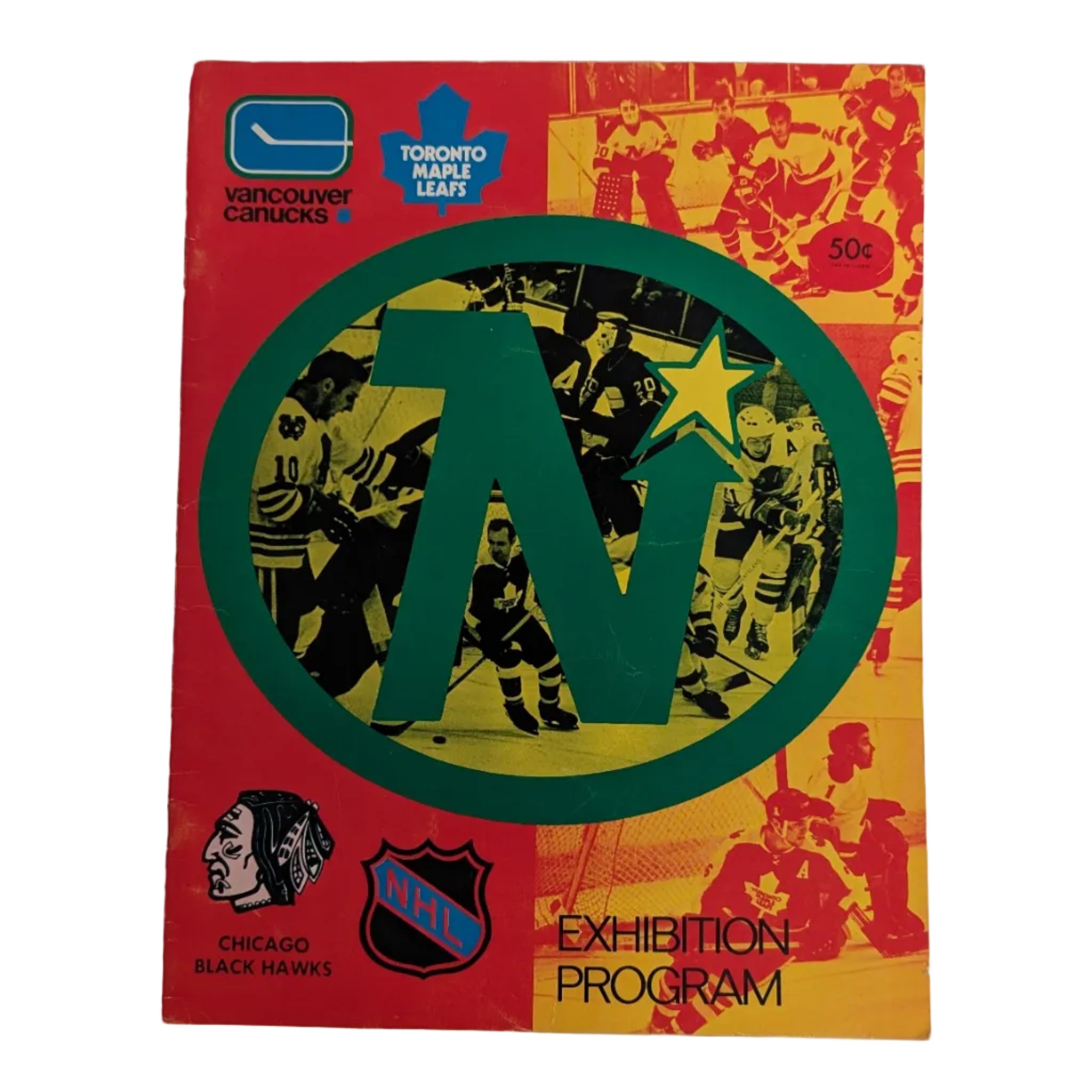 1970 NHL Exhibition Program – Minnesota North Stars vs Chicago Black Hawks