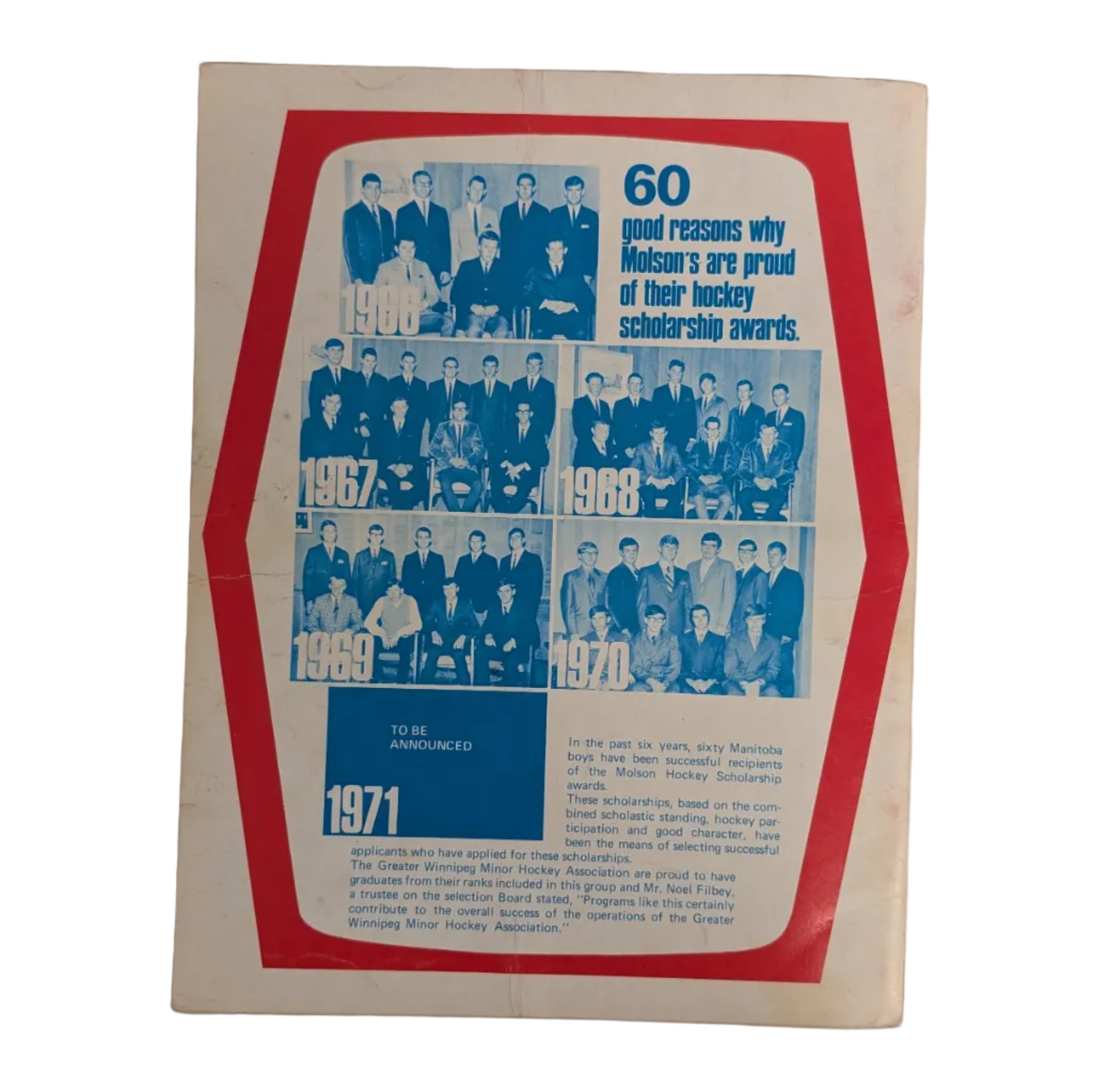 1970 NHL Exhibition Program – Minnesota North Stars vs Chicago Black Hawks
