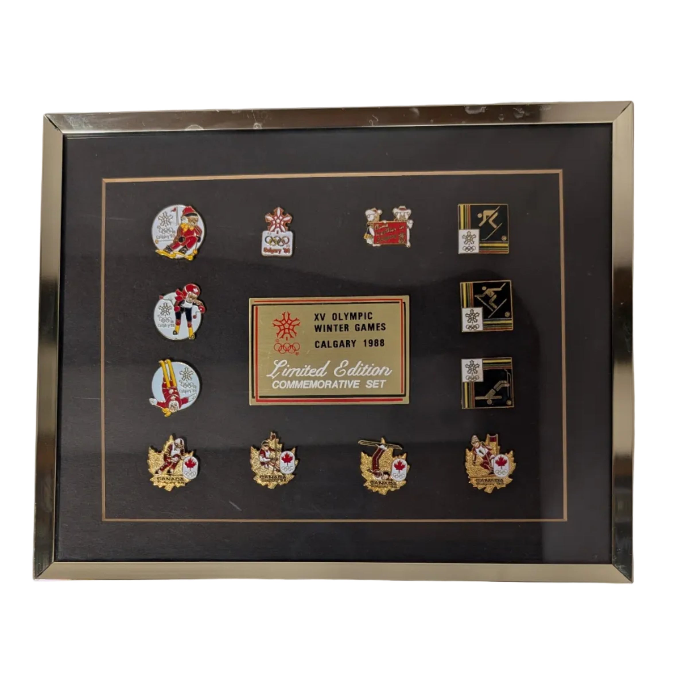 1988 Calgary Winter Olympics Commemorative Pin Set - Skiing
