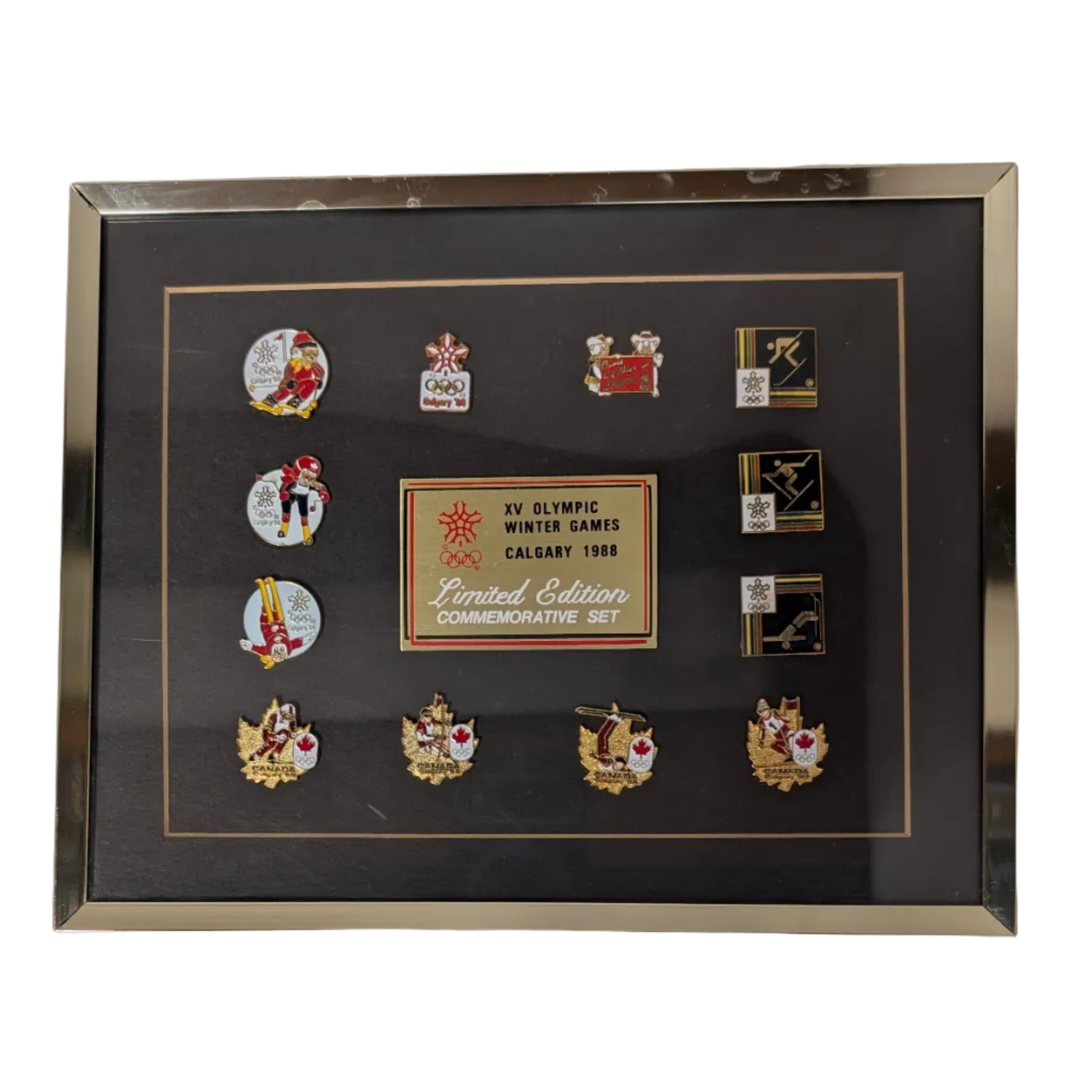 1988 Calgary Winter Olympics Commemorative Pin Set - Skiing