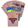 Collection of sports trading cards with a McDonald's logo on a white surface