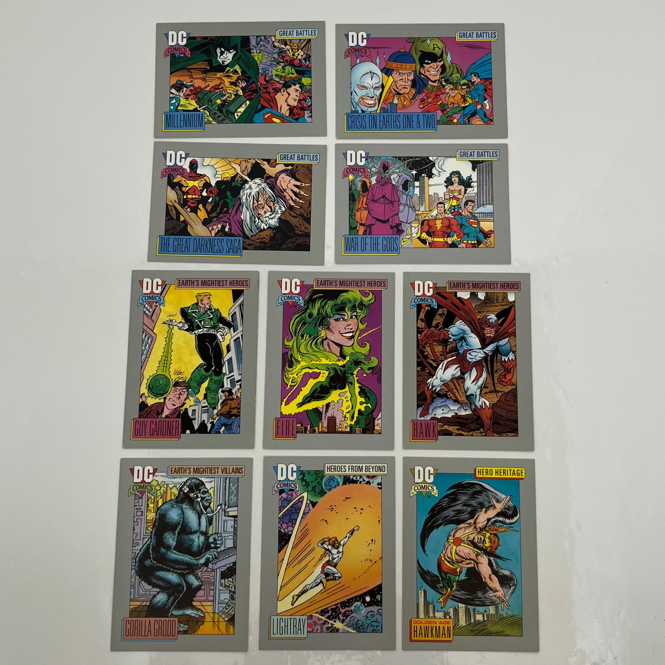 1992 DC Comics Trading Cards (10 assorted)