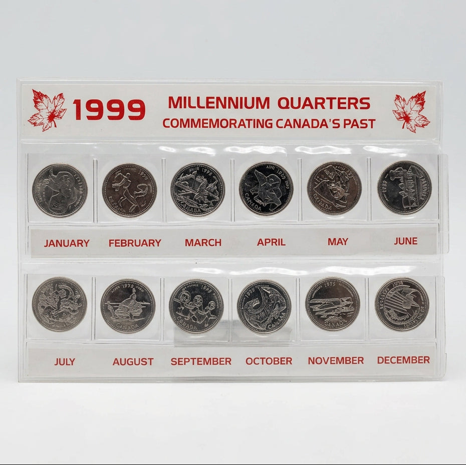 1999 Commemorating Canada’s Past Millennium Quarters Set
