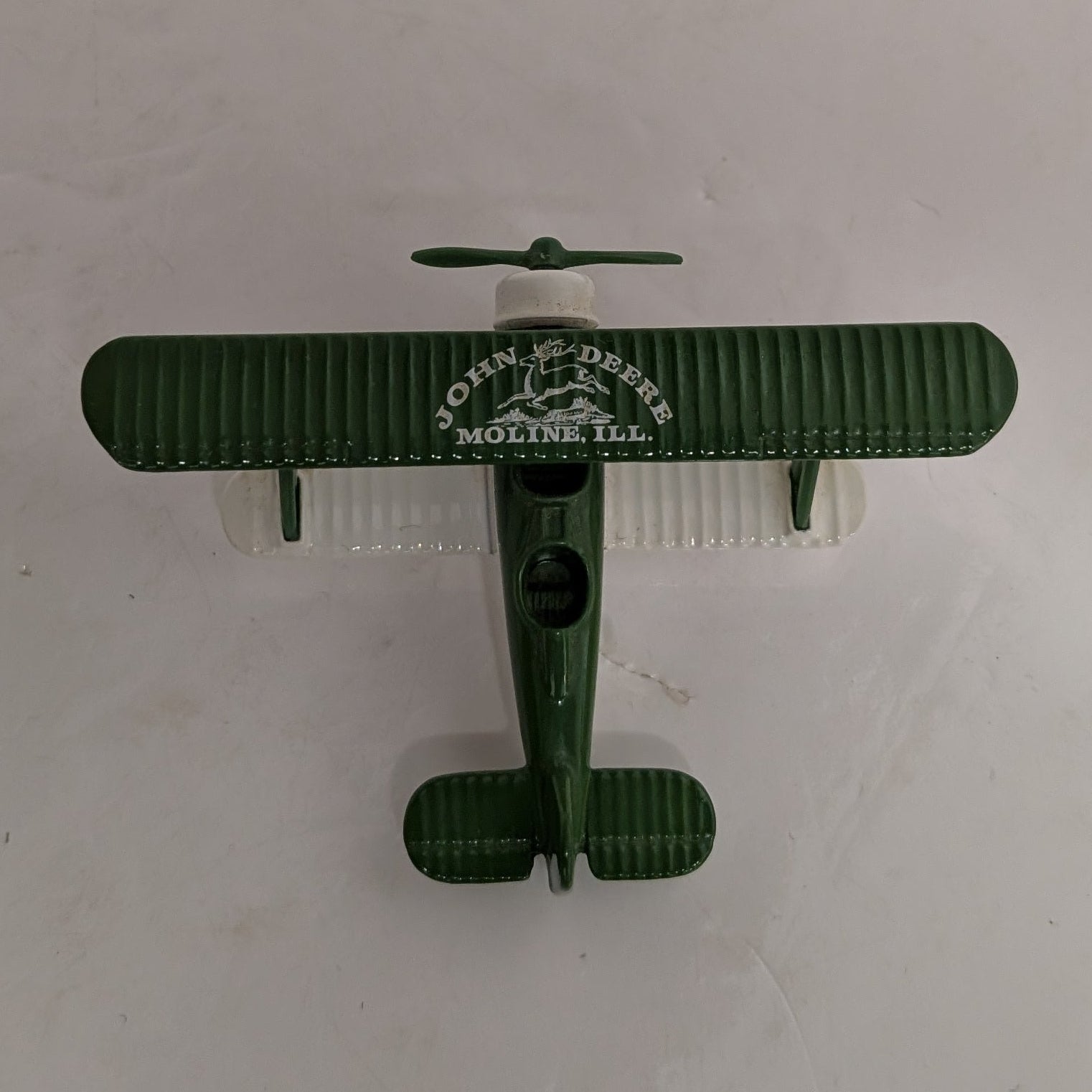 John Deere Moline Illinois 1930s Biplane Diecast Model