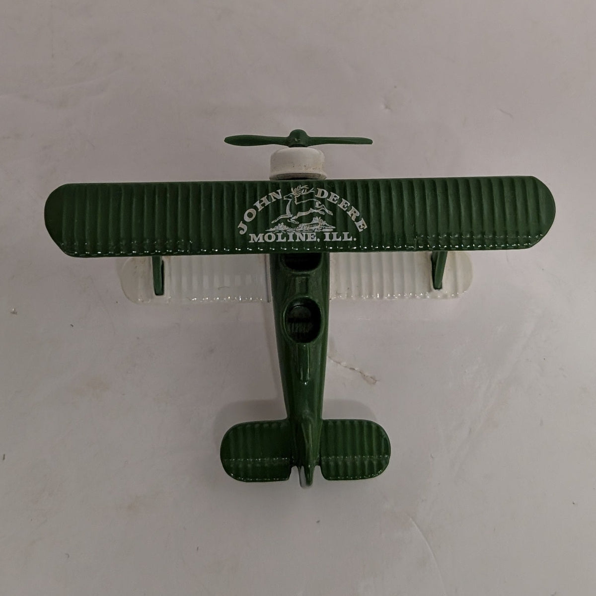 John Deere Moline Illinois 1930s Biplane Diecast Model