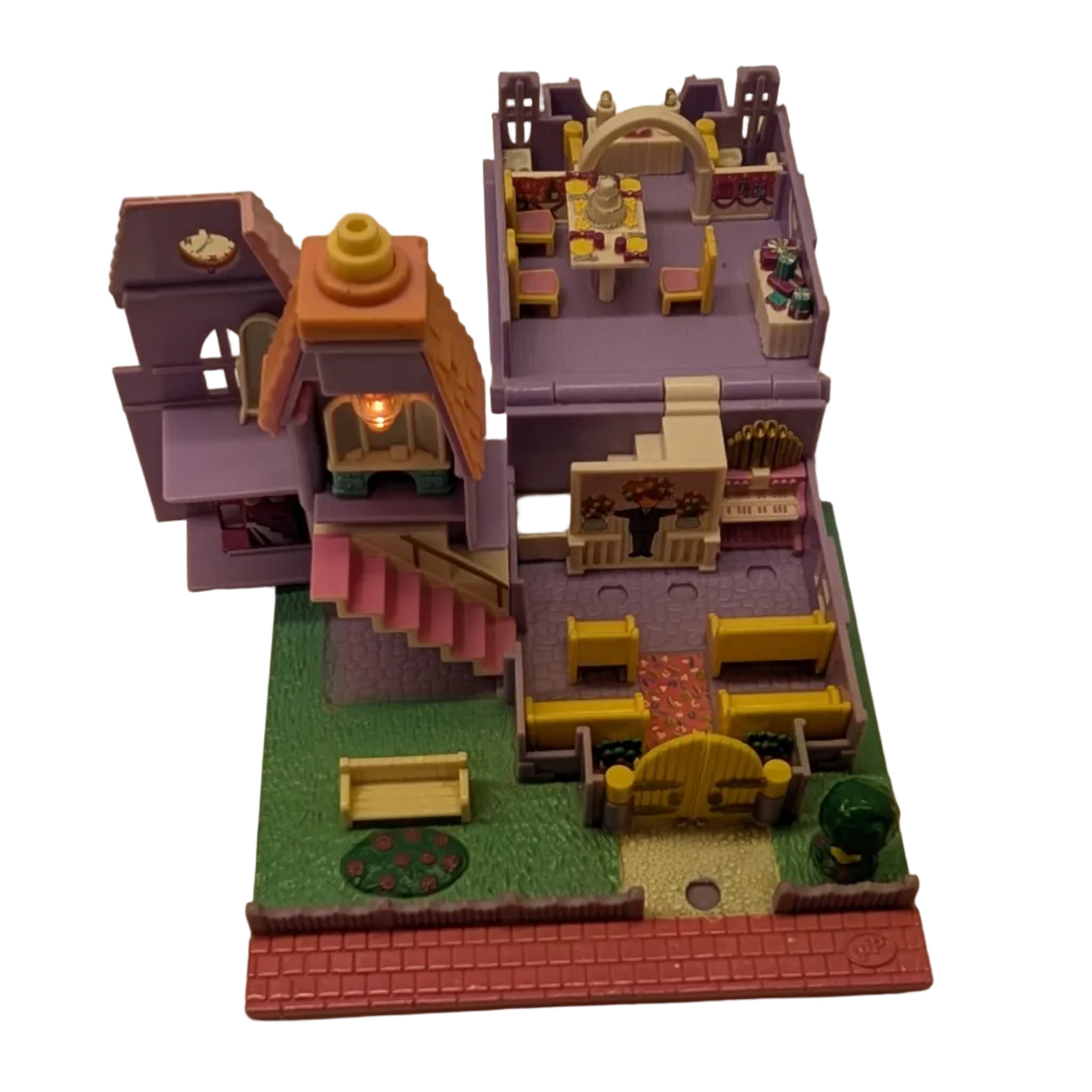 Vintage 1993 Polly Pocket Light-Up Wedding Chapel