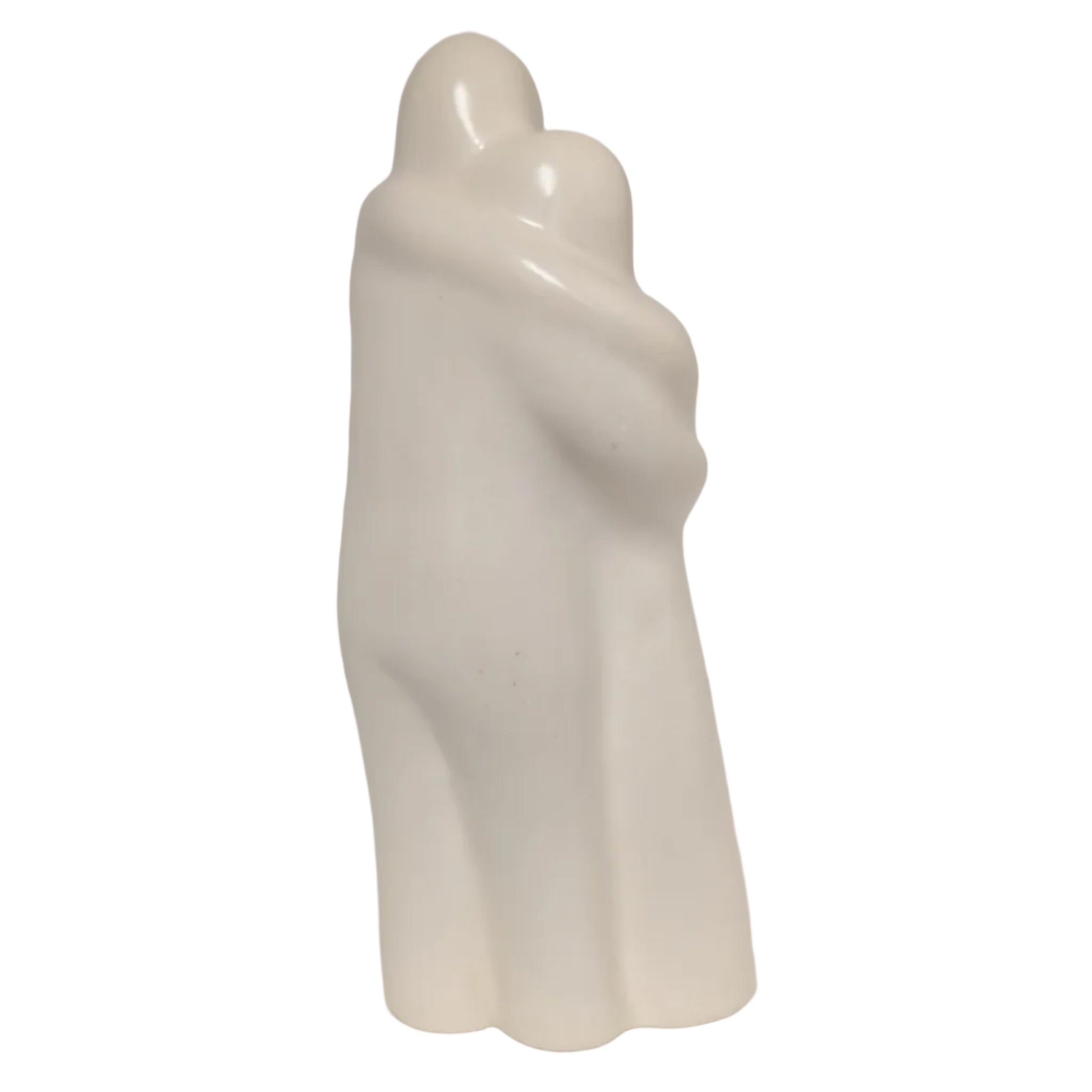 Vintage Heavy Ceramic Sculpture — Embracing Couple