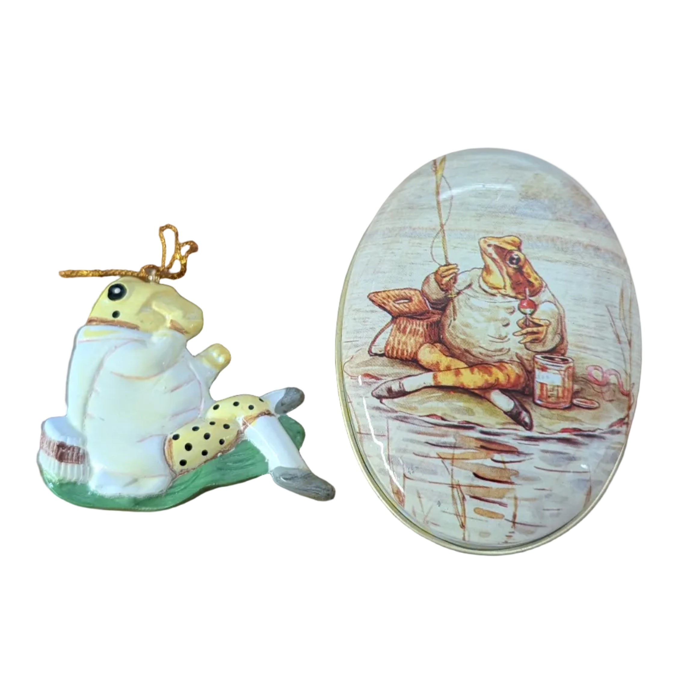 1988 Schmid Jeremy Fisher Vintage Ceramic Beatrix Potter Ornament