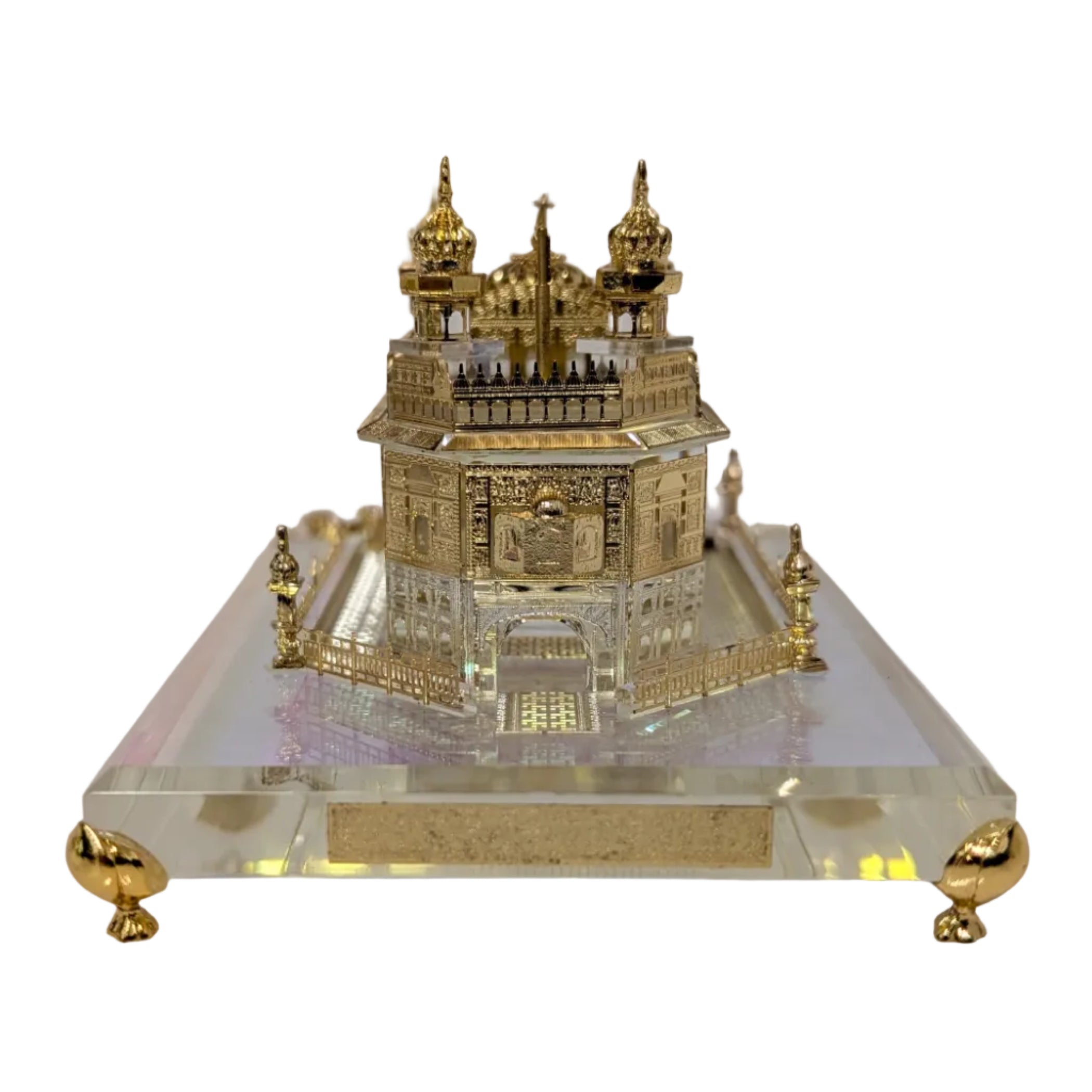 24K Gold Plated Crystal Golden Temple Amritsar Model