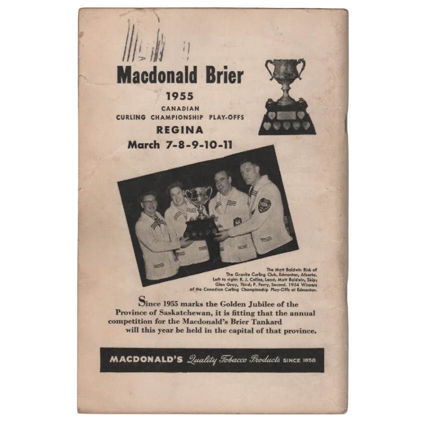 67th Annual Bonspiel Yearbook – Manitoba Curling Association (1955)
