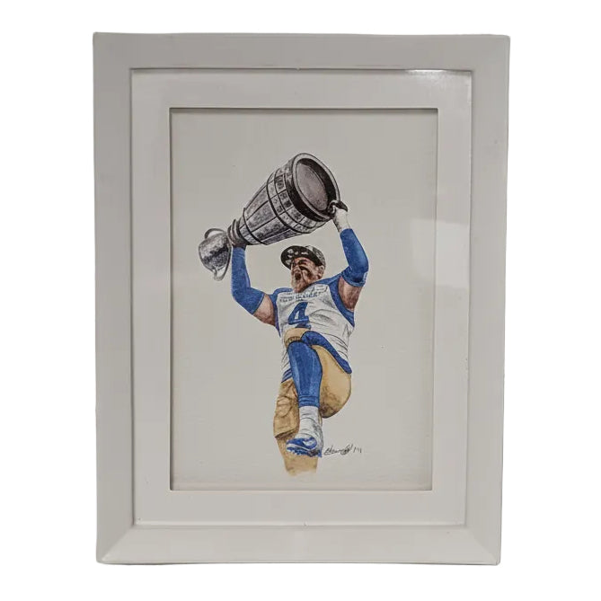 Adam Bighill, 2019 Grey Cup Champion – Print by Mike Nguyen