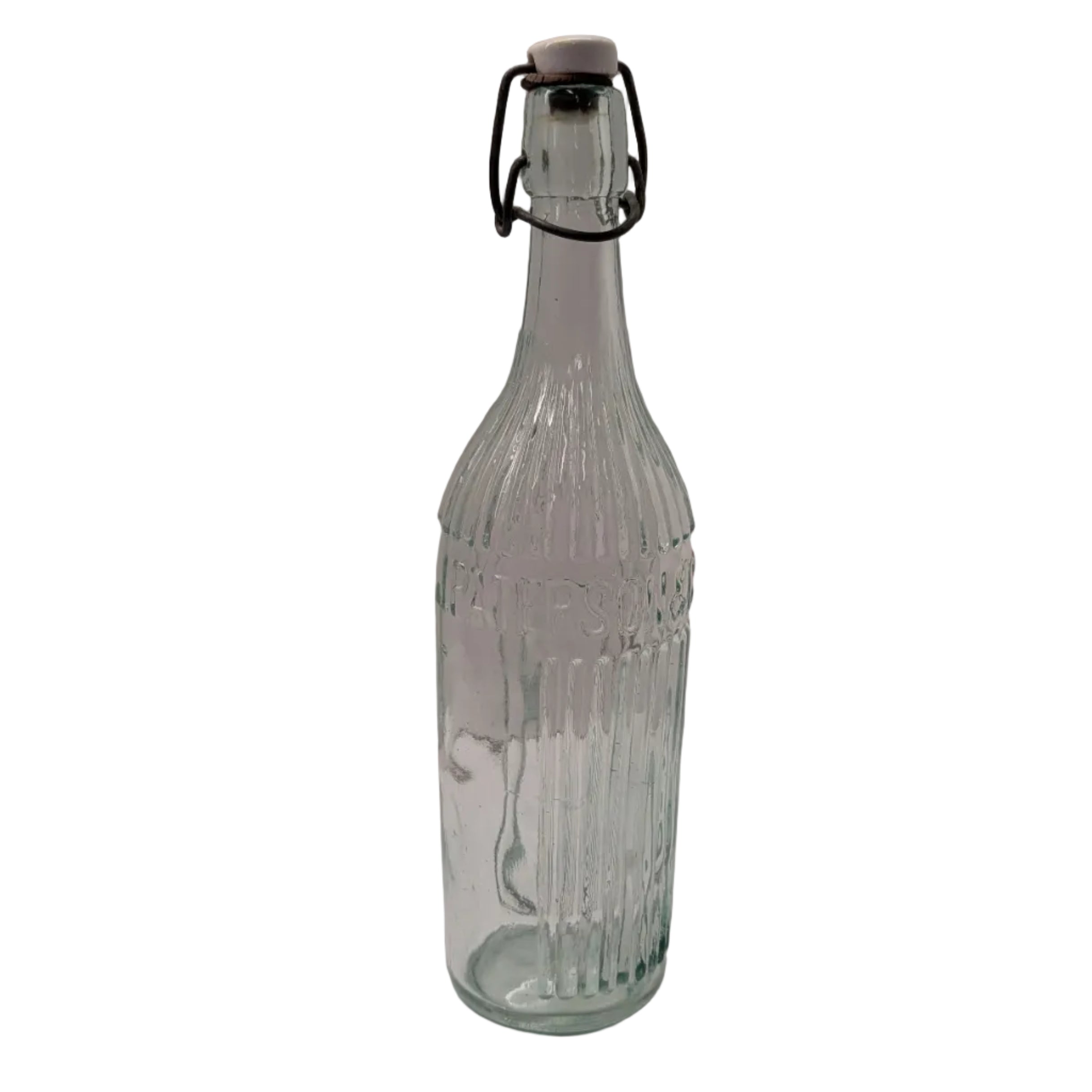 Antique Bottle & Leather Flask Set