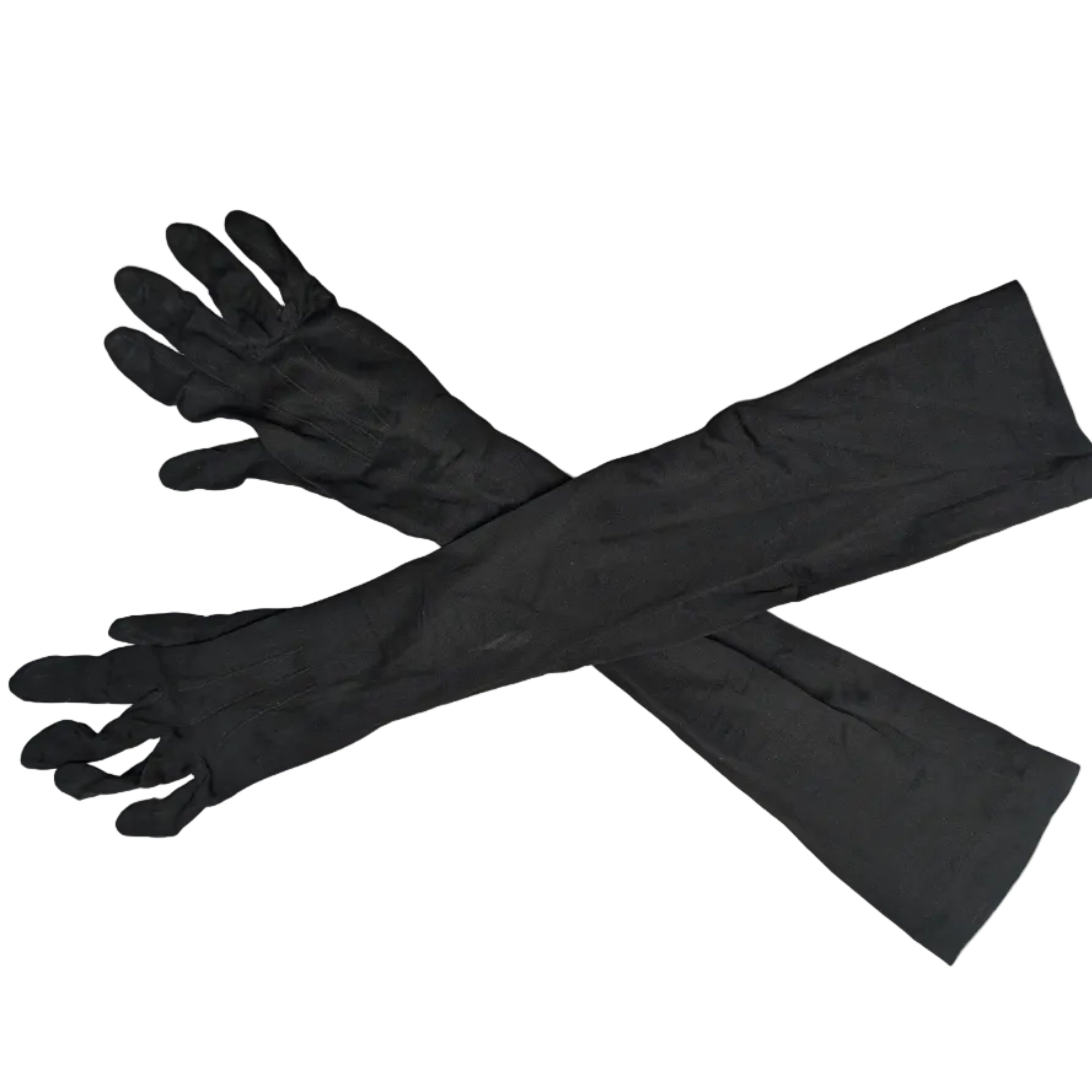 Antique Niagara Maid Gloves – Black Silk with Snaps