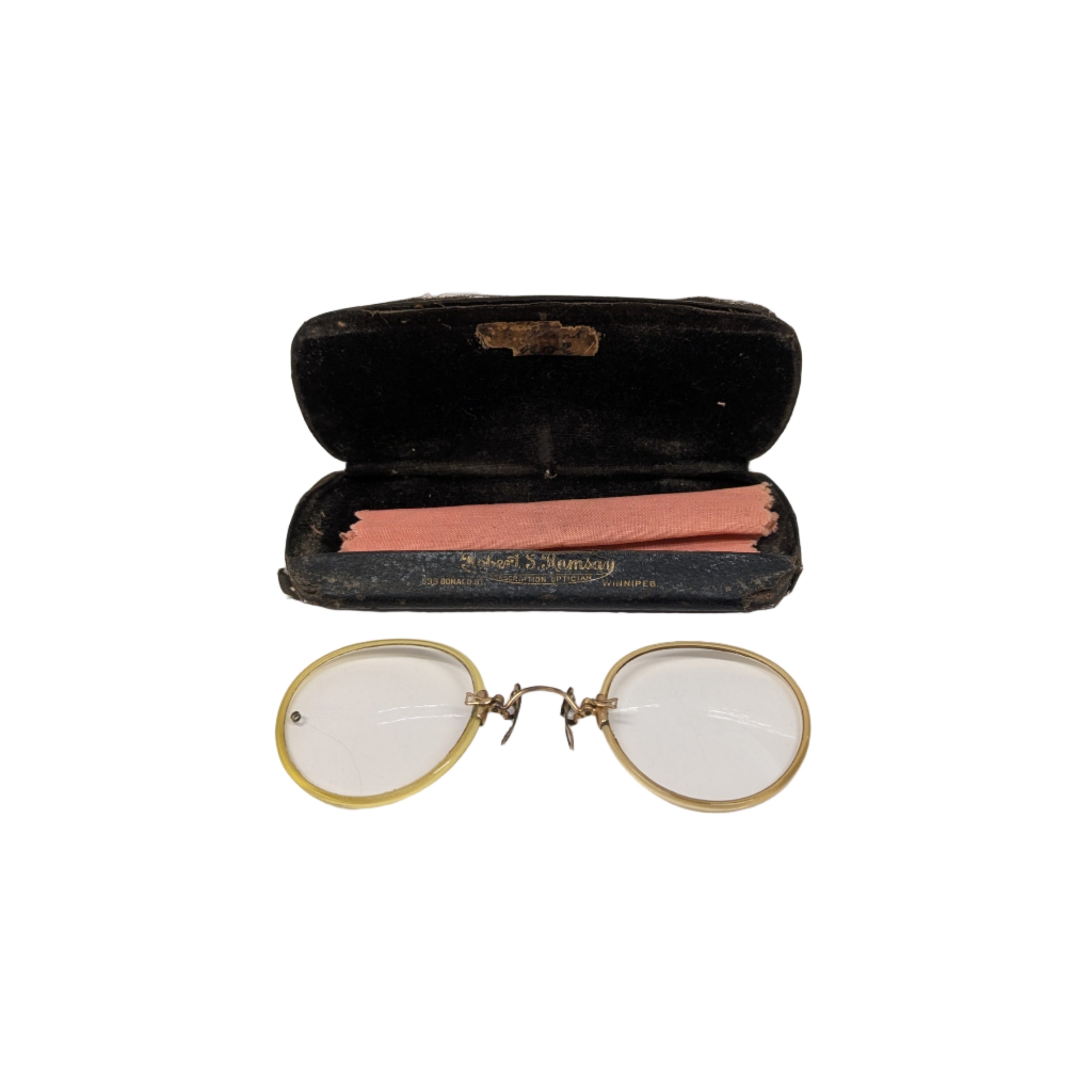 Antique Pince-nez Eyeglasses by Shur-on