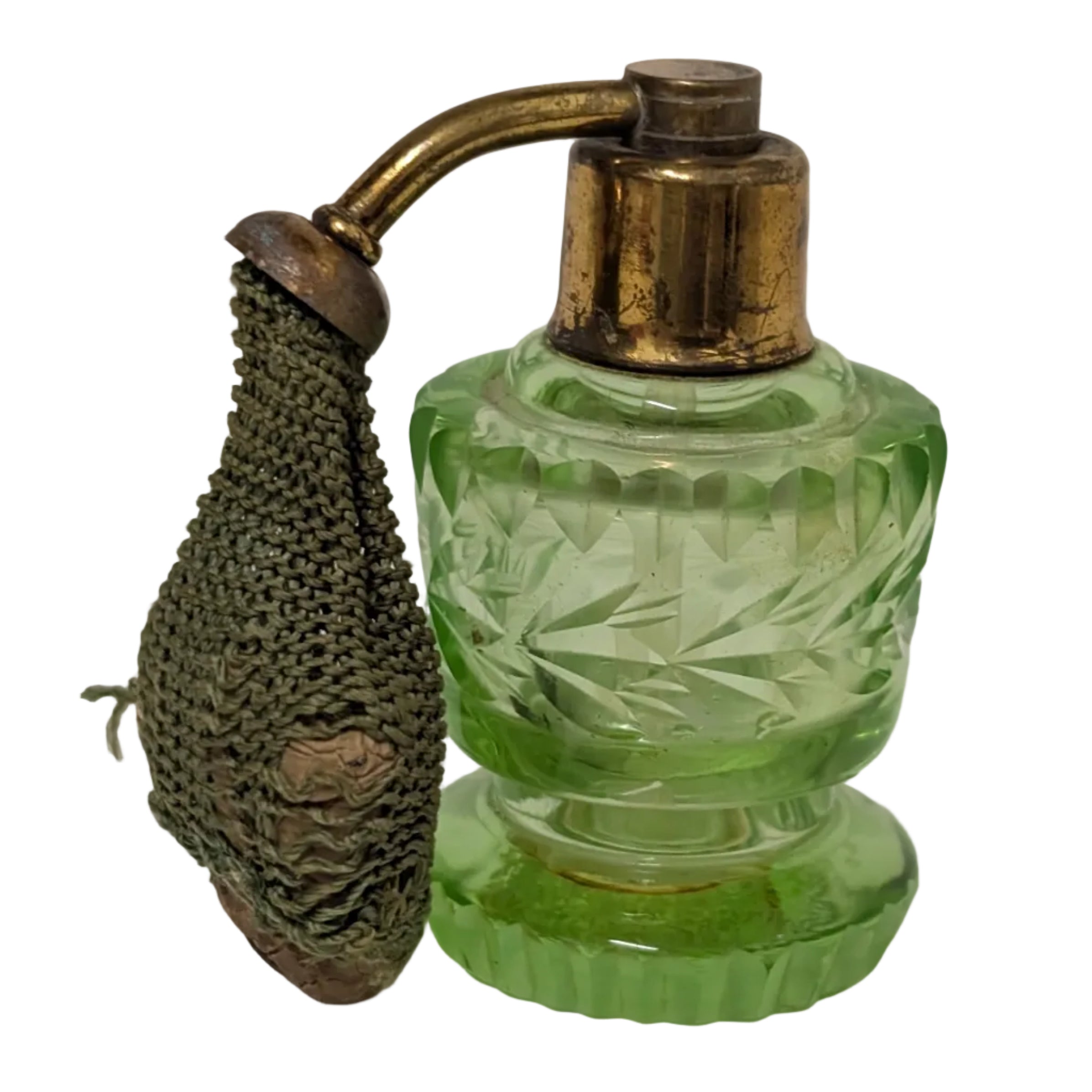 Antique Uranium Glass Perfume Atomizer