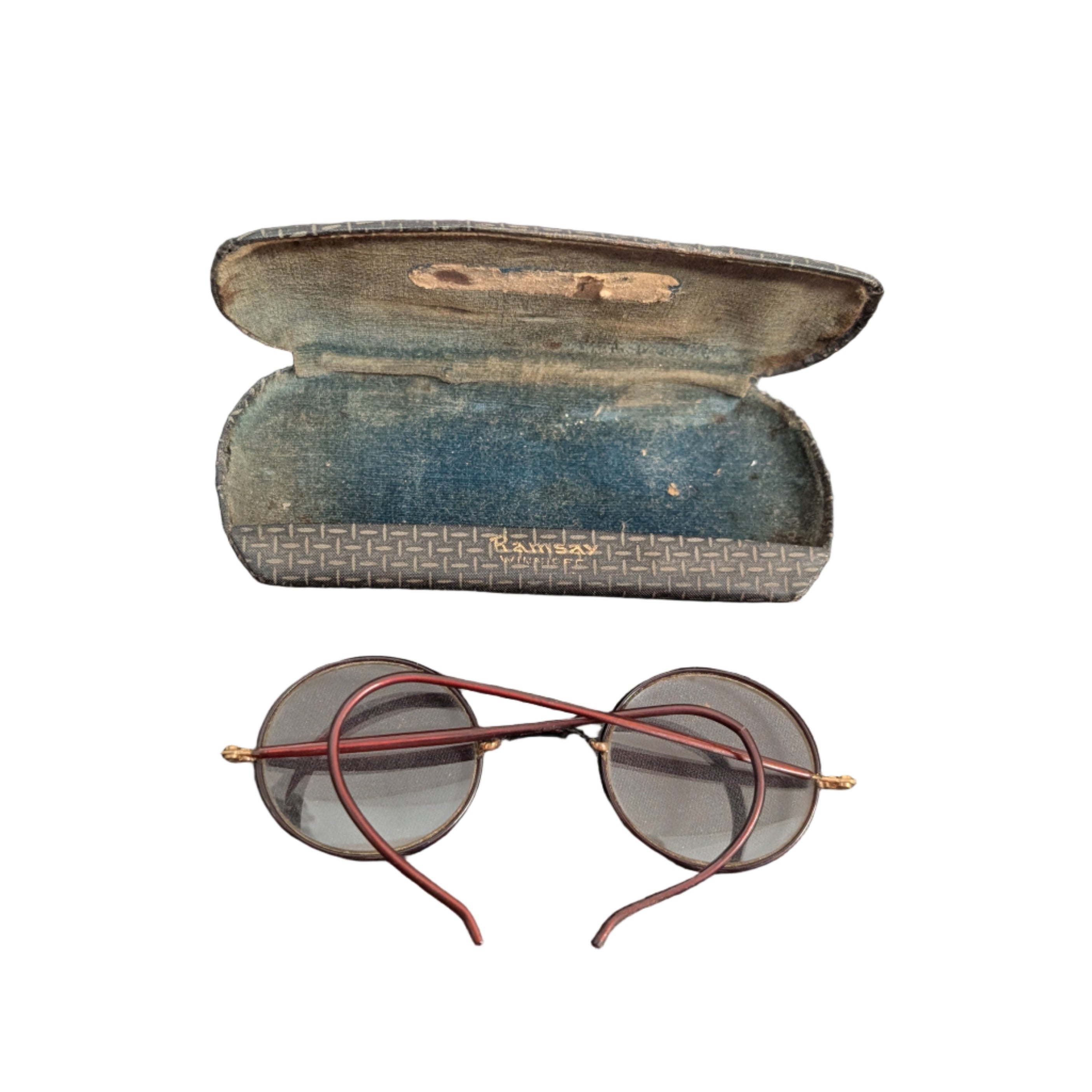 Antique Windsor Frame Celluloid Wrapped Spectacles 3