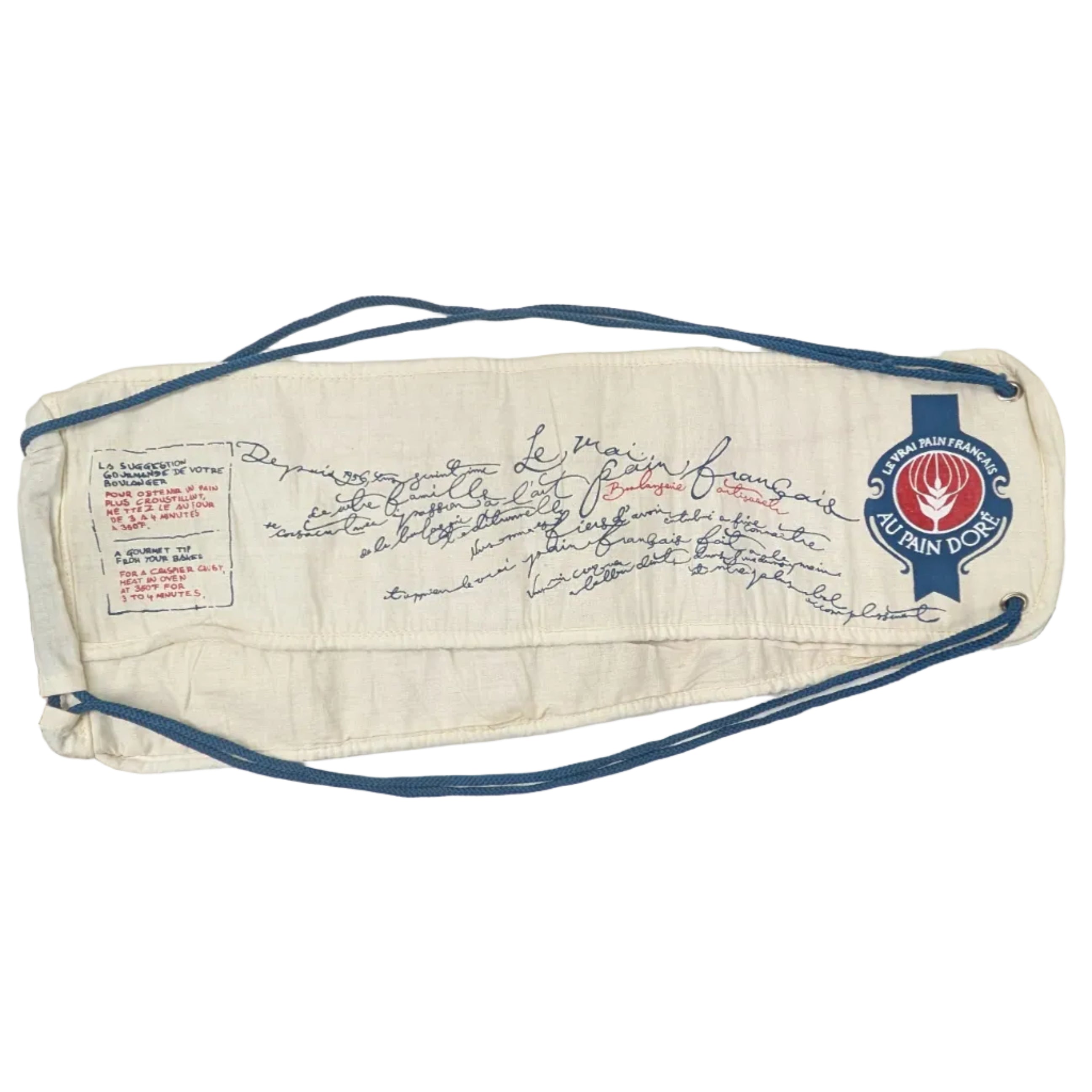 Au Pain Doré Bakery Cloth French Bread Tote