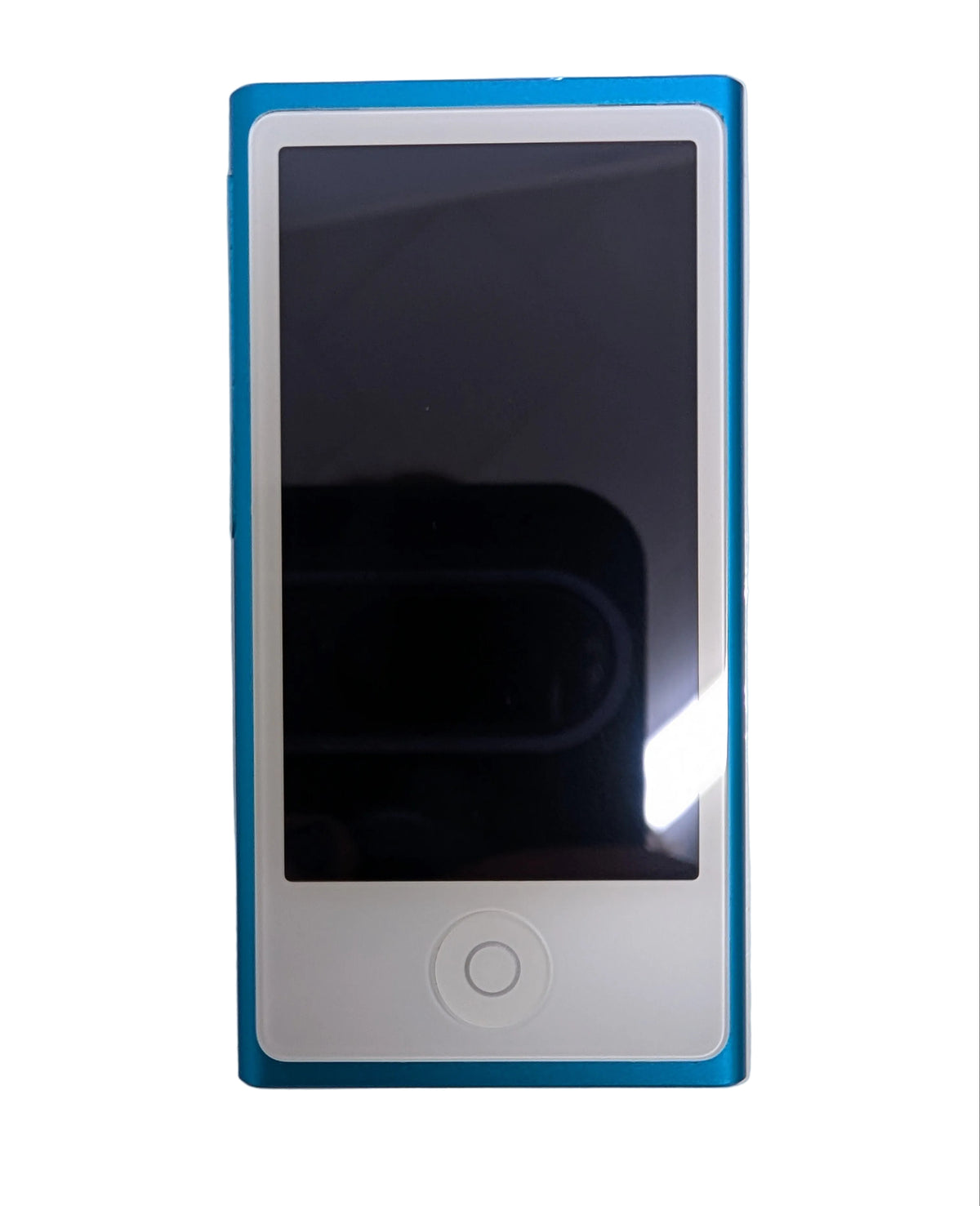 A blue seventh generation iPod Nano