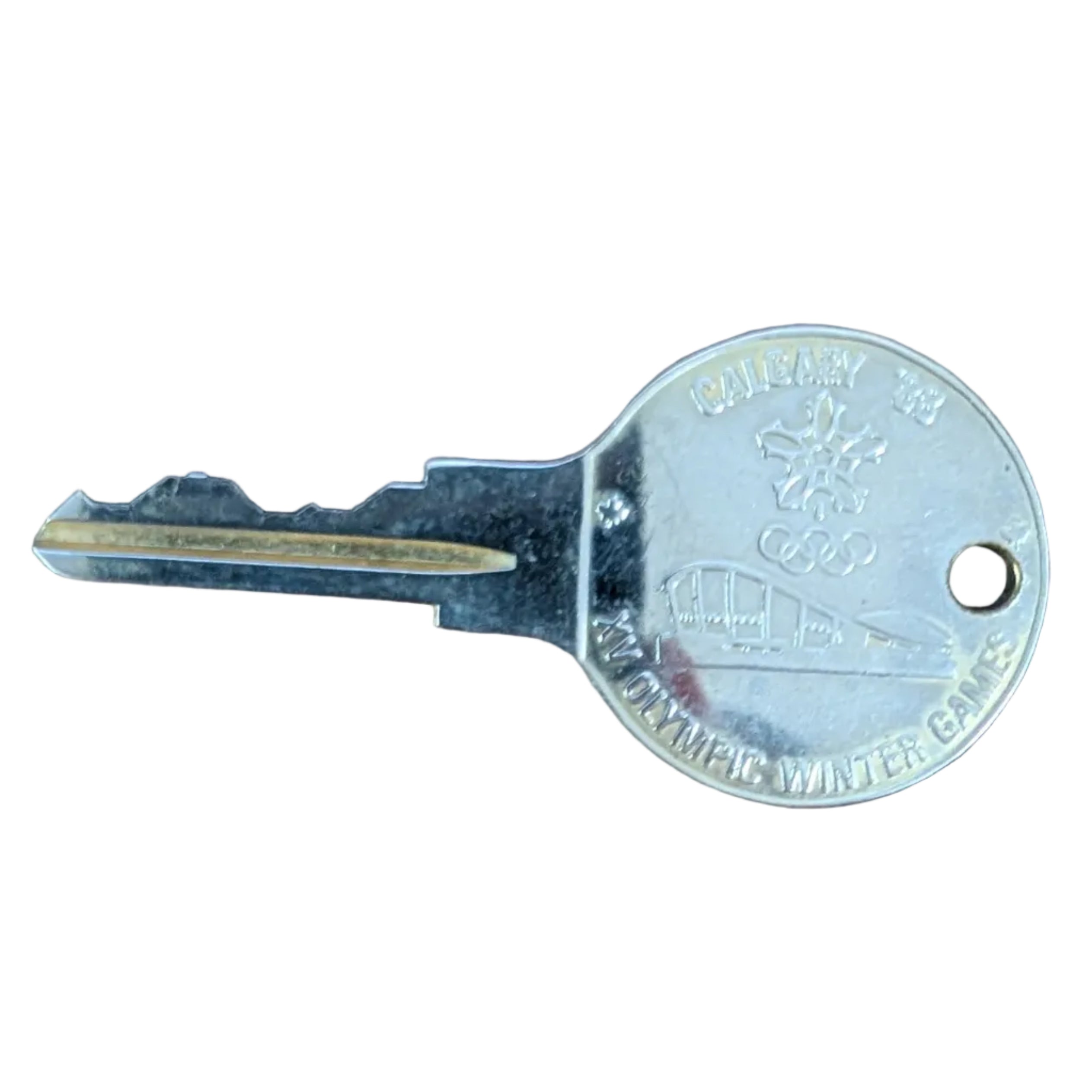 Calgary 1988 Olympic Winter Games Silver Plated Key