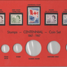 Cardboard Holder for 1867-1967 Centennial Stamps and Coins