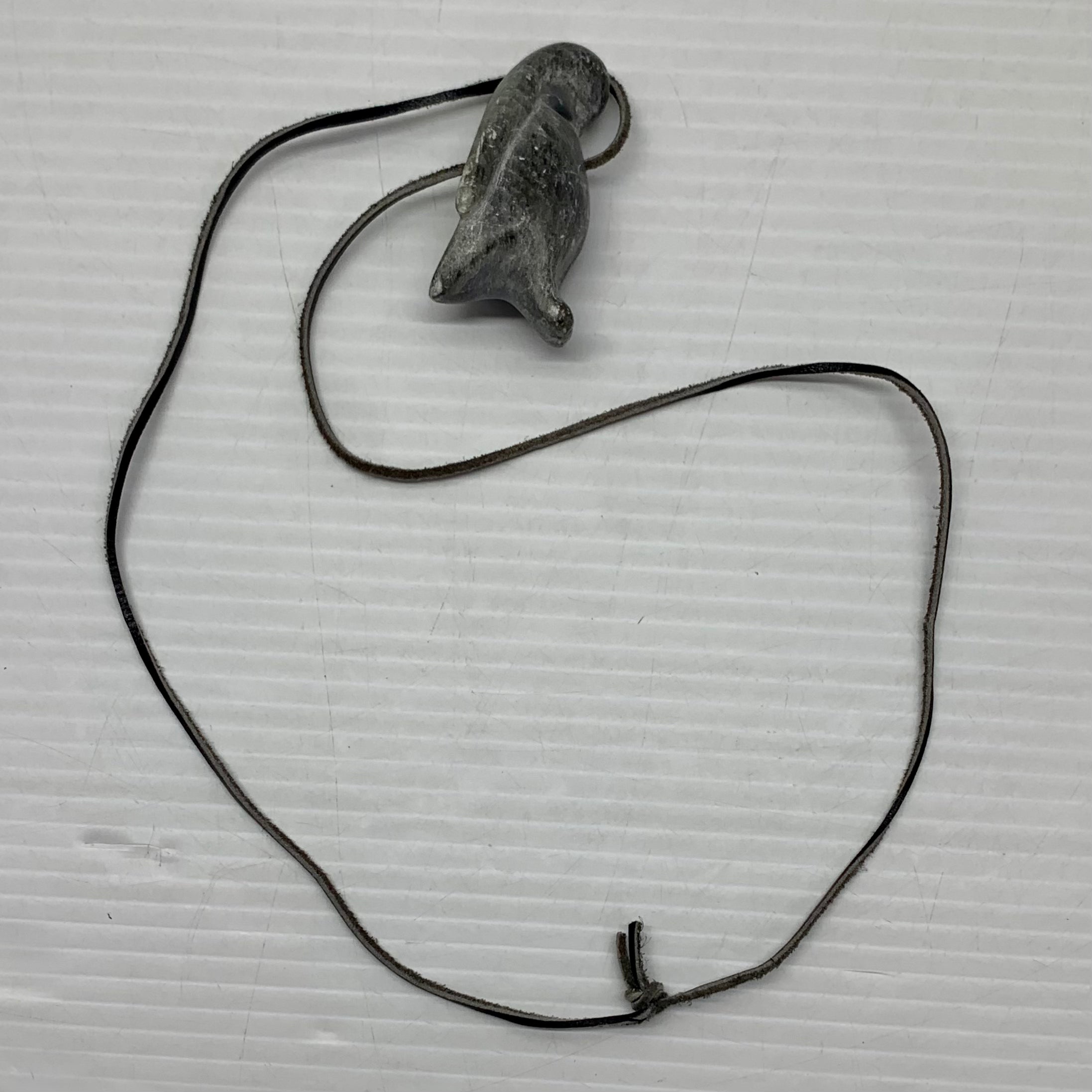 Carved Soapstone Necklace - Penguin