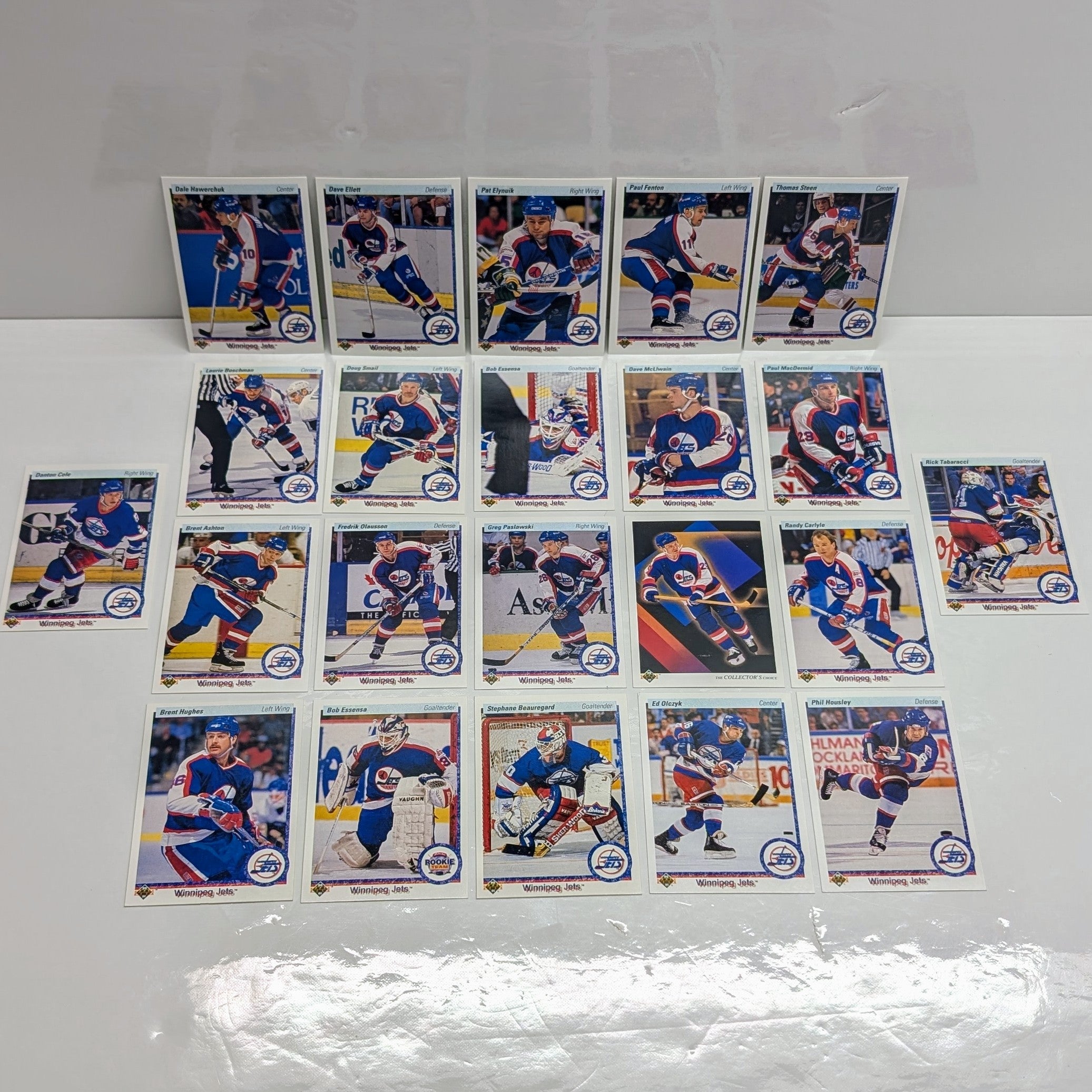 Complete 1990-91 Upper Deck Winnipeg Jets Hockey Card Set