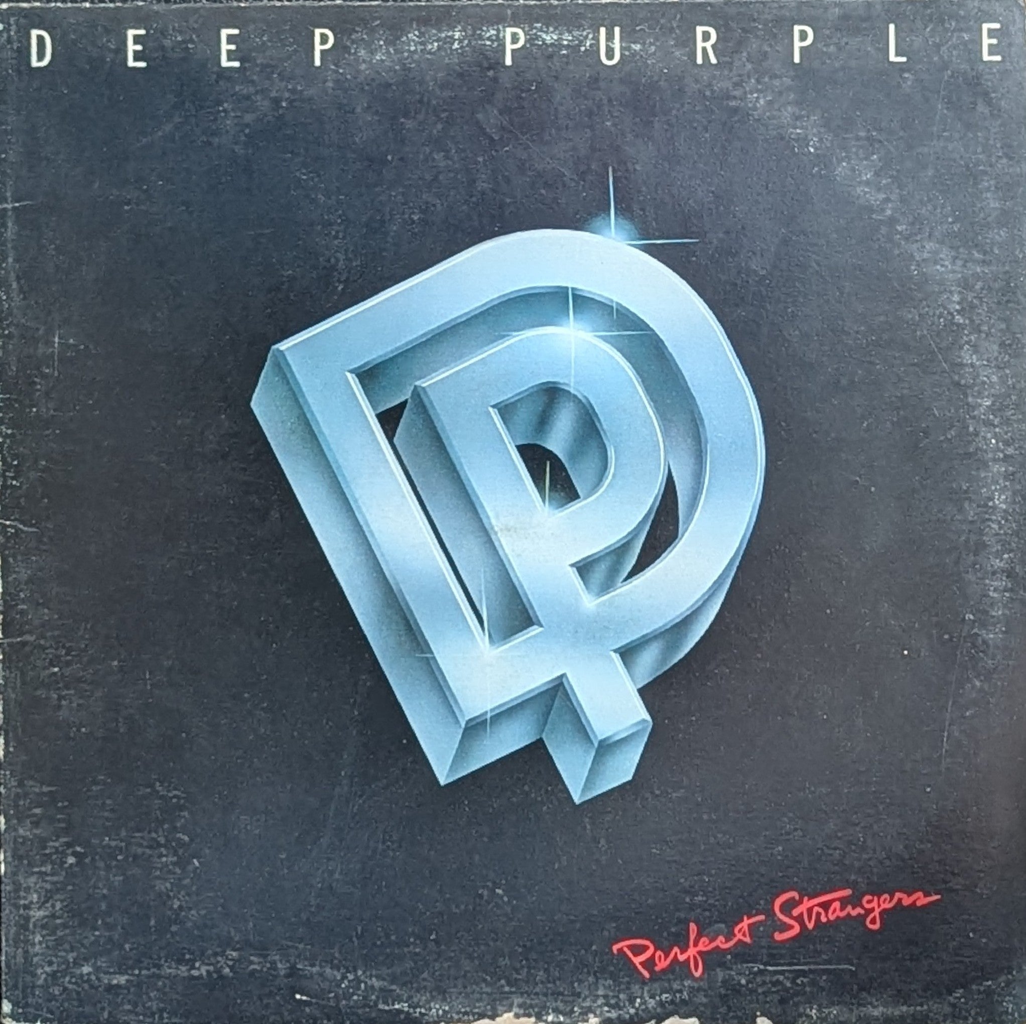 Album cover with 'DP' logo and text on a dark background