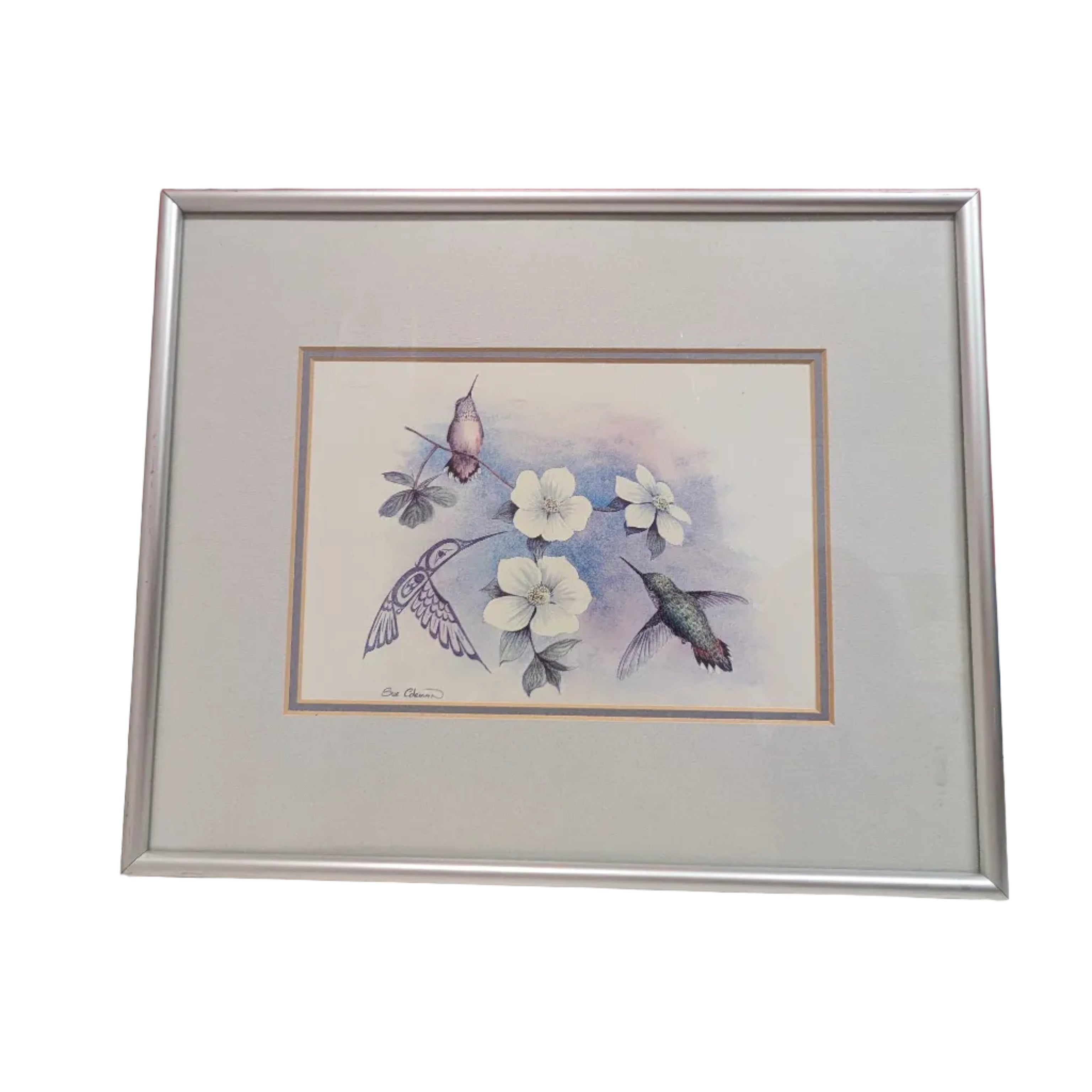 Dogwood and Hummingbird Print by Sue Coleman