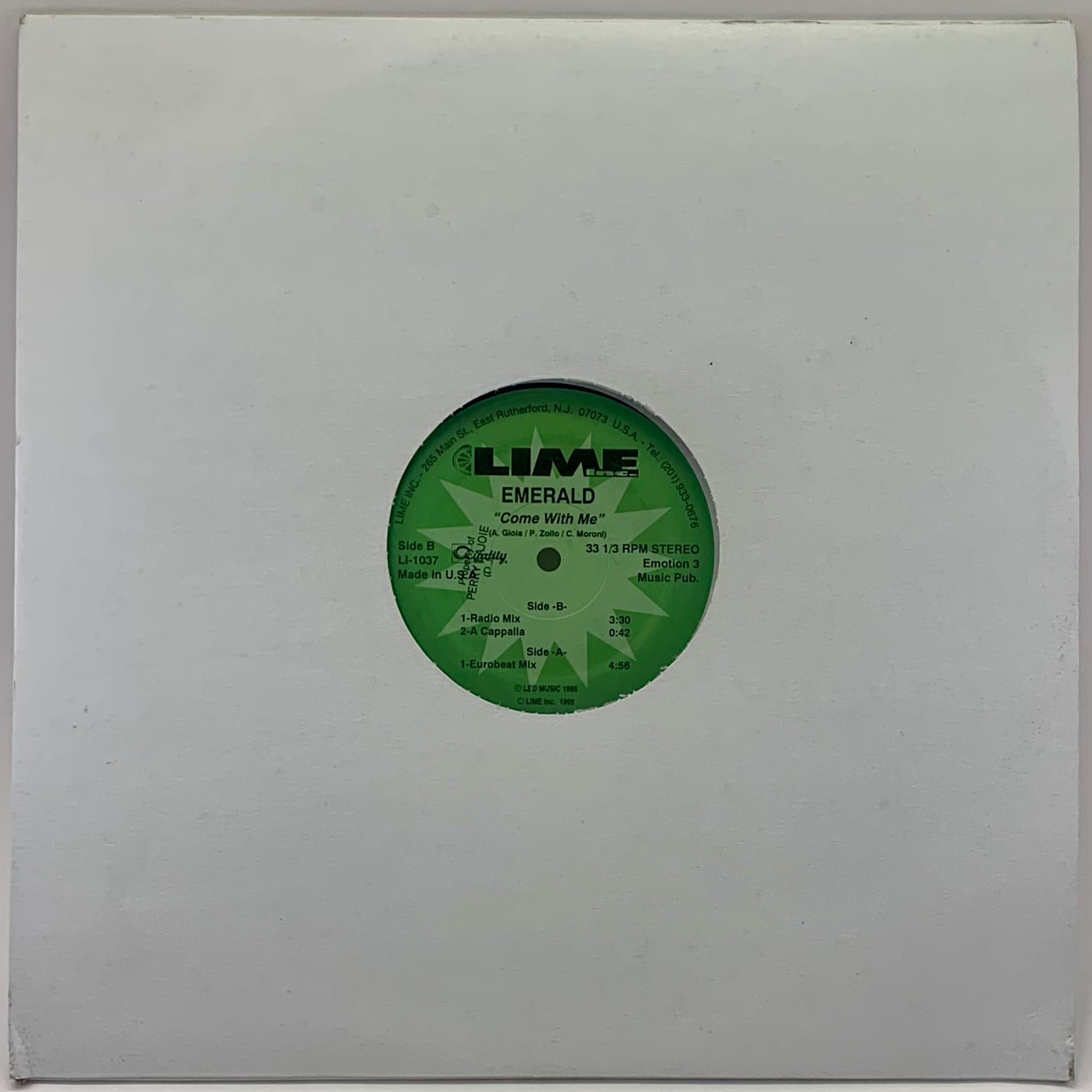 Emerald Come With Me (Vinyl EP)