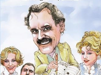 Cover of 'Fawlty Towers' complete collection featuring caricatures of characters and John Cleese.