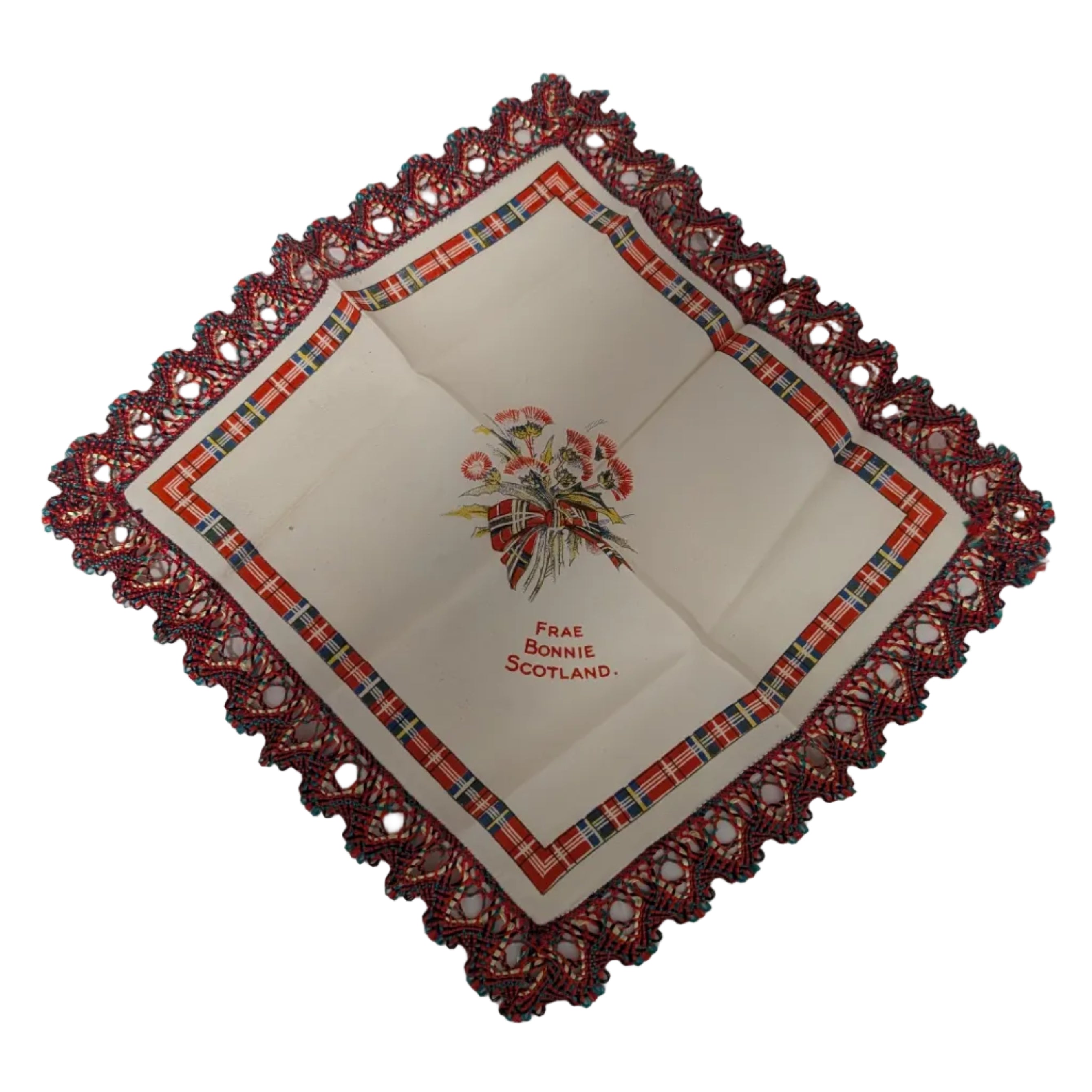 Frae Bonnie Scotland – Vintage Satin Handkerchief