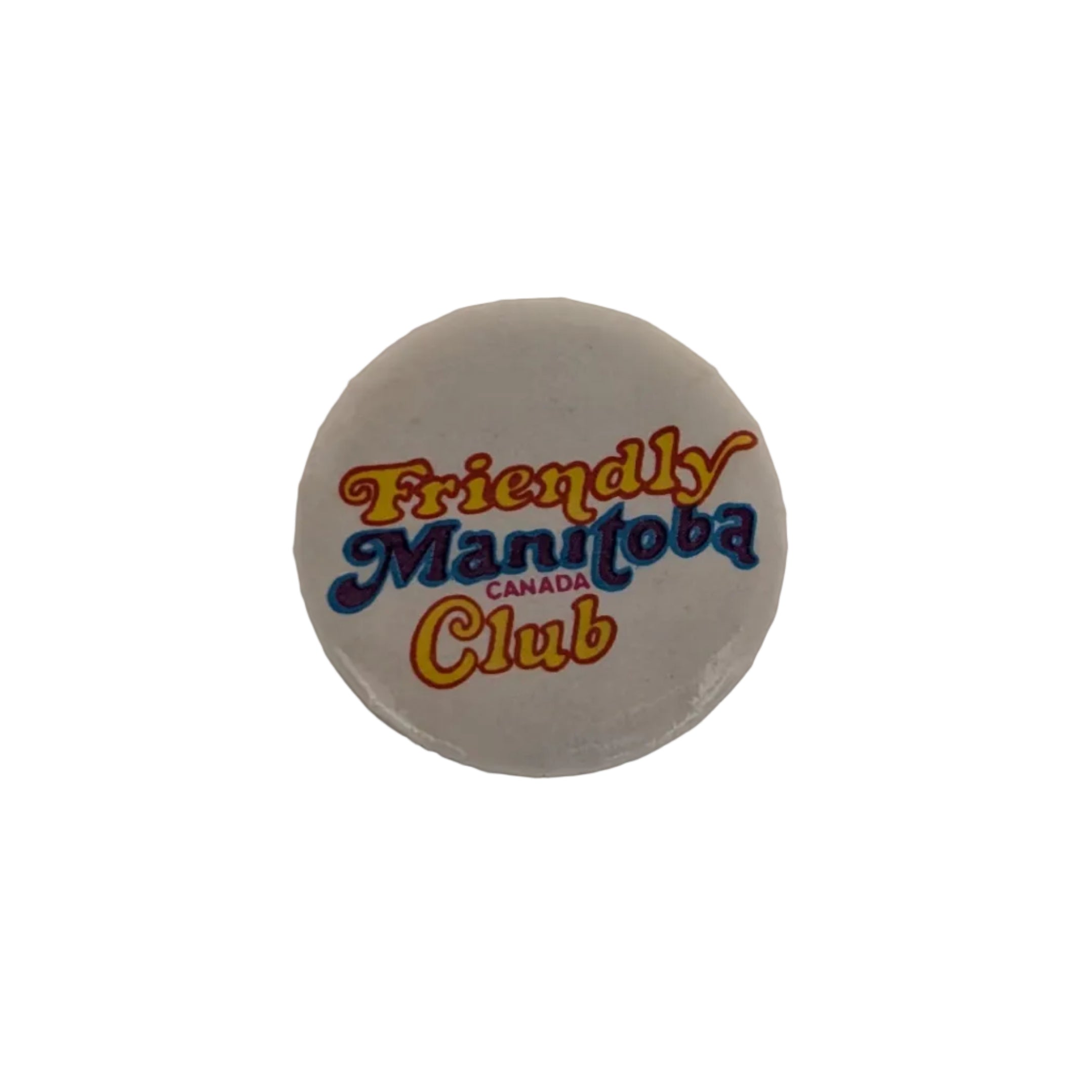 Friendly Manitoba Canada Club Pinback Button