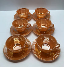 Load image into Gallery viewer, Fire King Peach Lustre 12 Piece Cup Set  [Countdown Auction]
