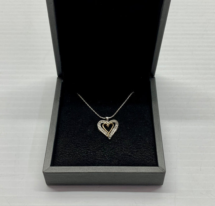 10K White Gold 24 Diamond Necklace [Countdown Auction]