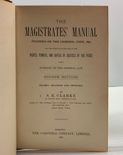 Load image into Gallery viewer, Magistrates Manual S.R. Clarke (Fourth Edition) [Countdown Auction]
