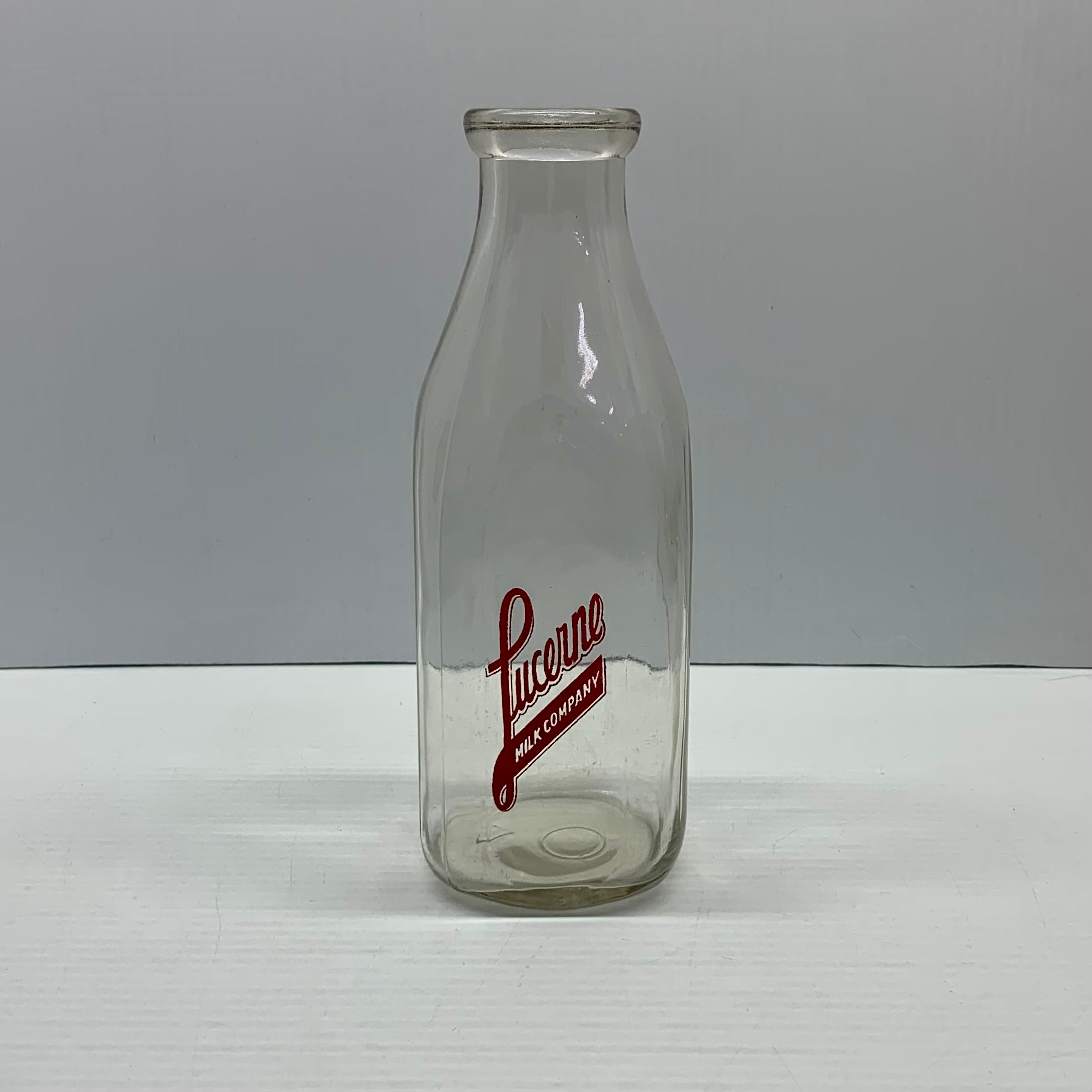 Vintage Lucerne Glass Milk Bottle