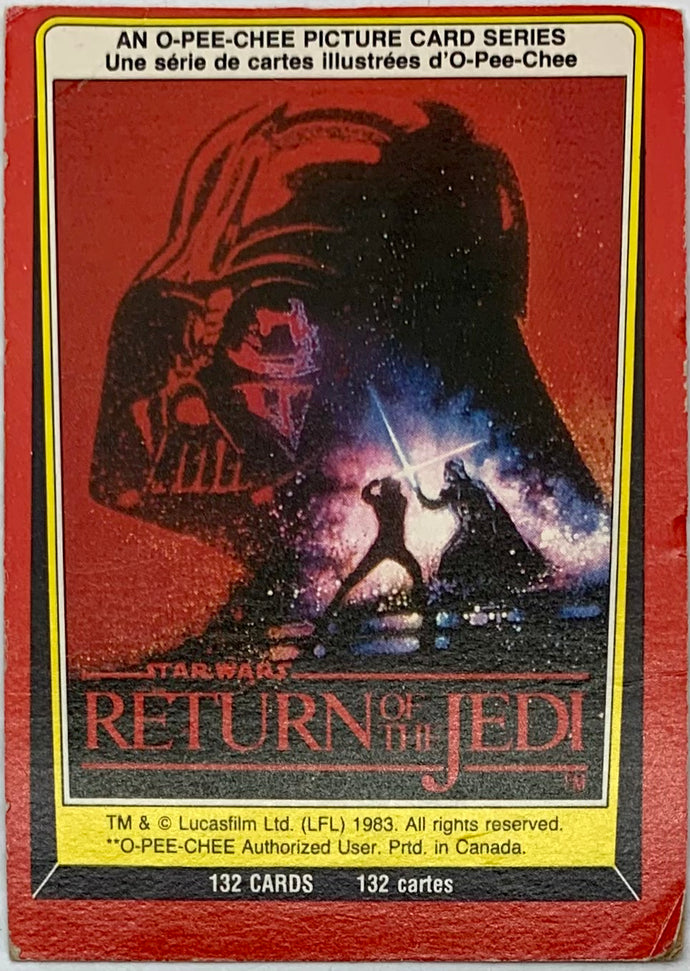 Carte de titre Starwars Le Retour du Jedi 1983