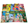 Collection of vintage comic books featuring various cartoon characters on a white background.