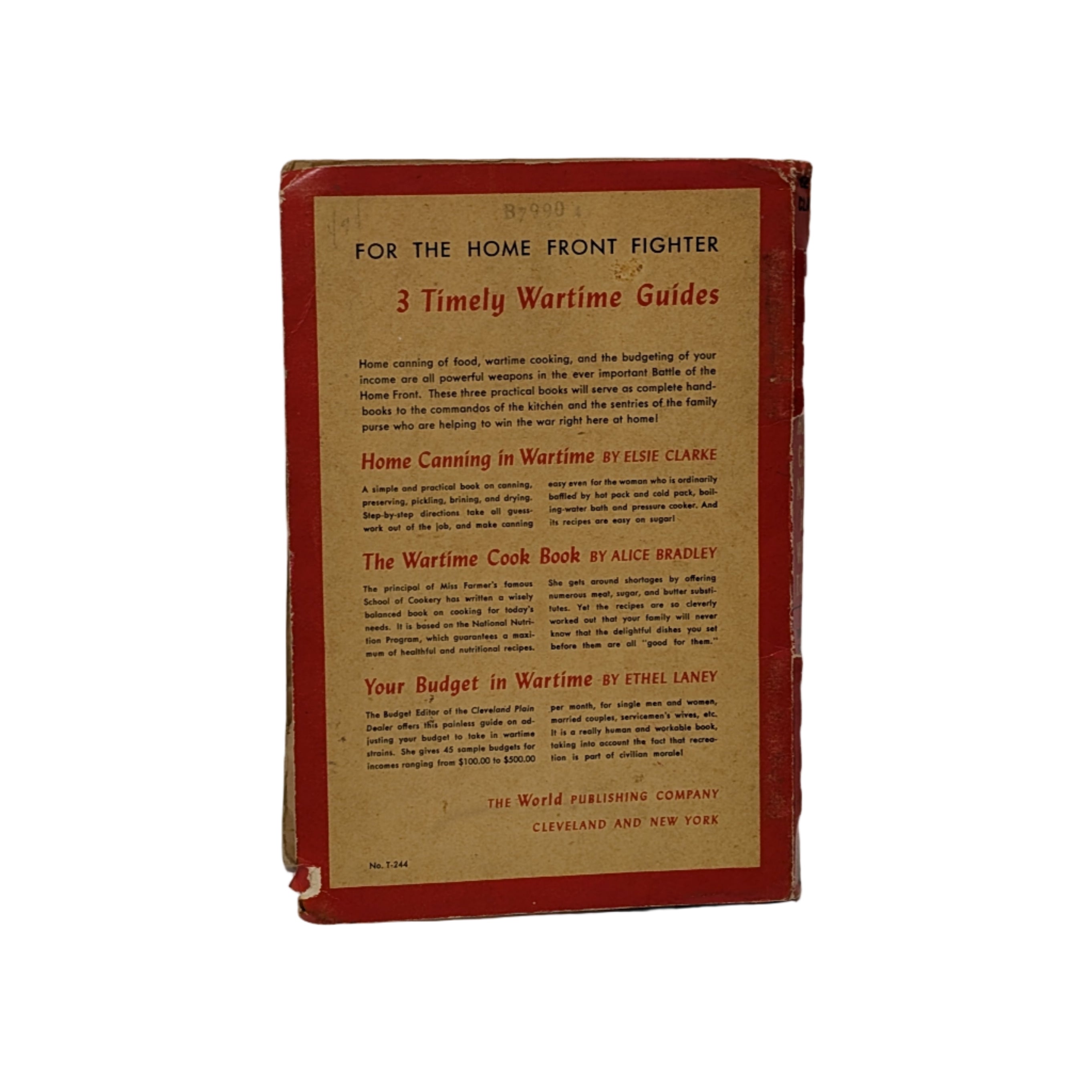 Home Canning in Wartime Book by Elsie Clarke