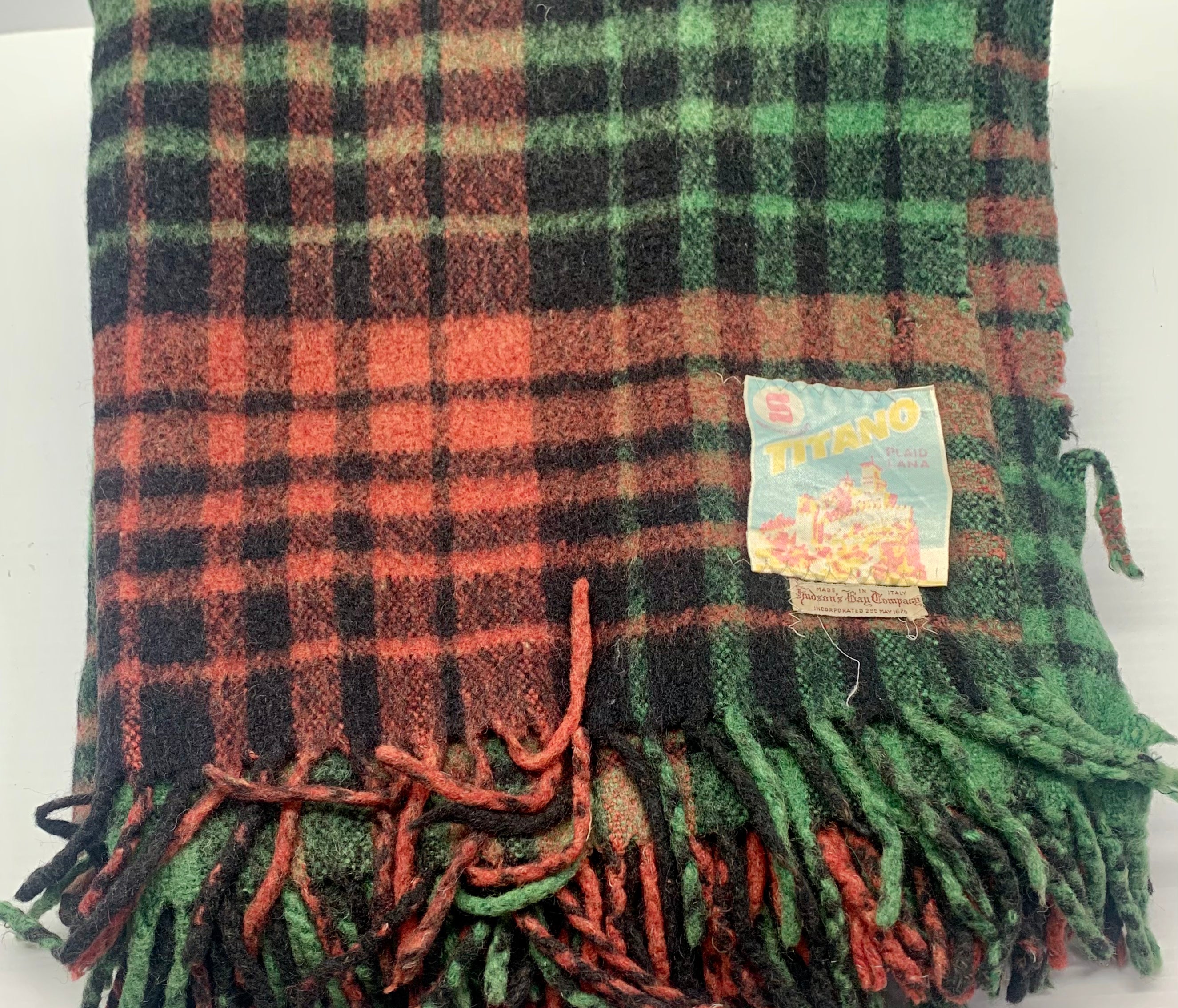 Hudson’s Bay Plaid Blanket - Vintage