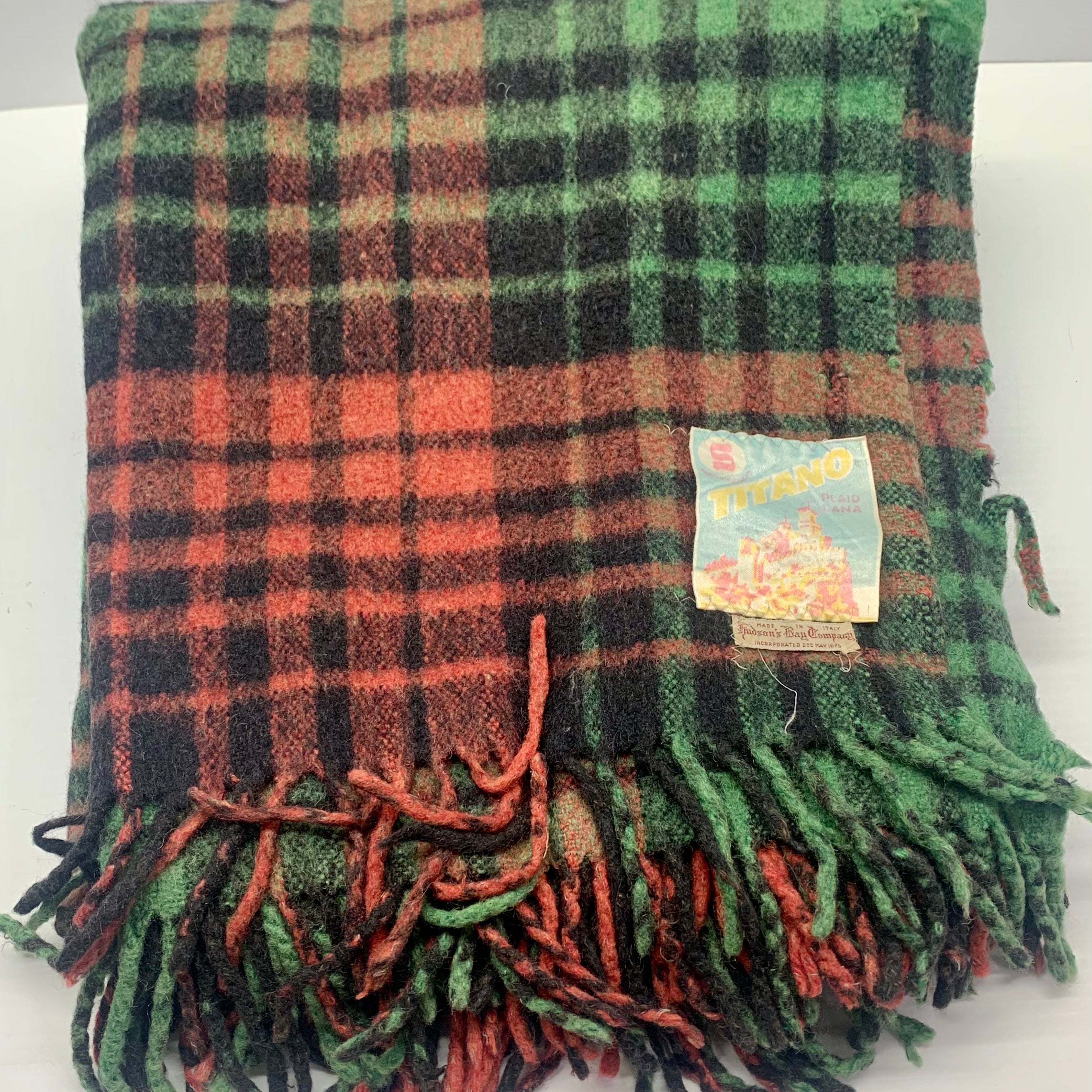 Hudson’s Bay Plaid Blanket - Vintage