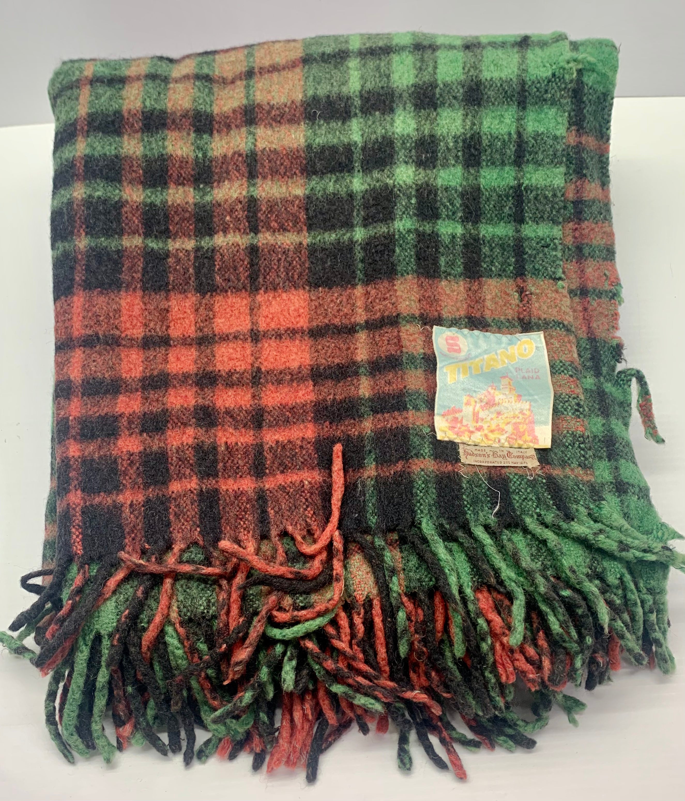 Hudson’s Bay Plaid Blanket - Vintage