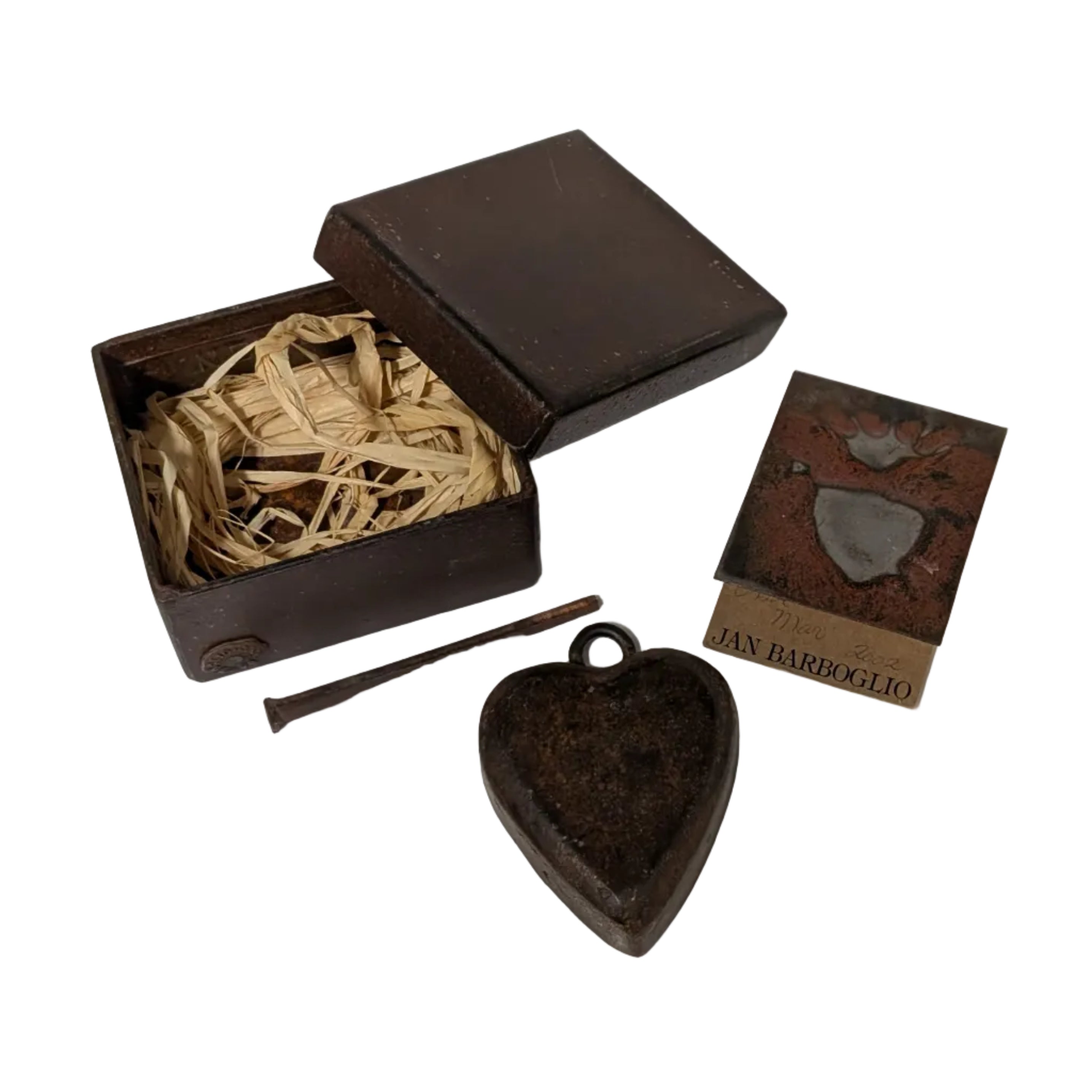 Jan Barboglio Hand Forged Iron Heart & Nail