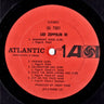 Record label of Led Zeppelin III album with tracklist and Atlantic Records branding.